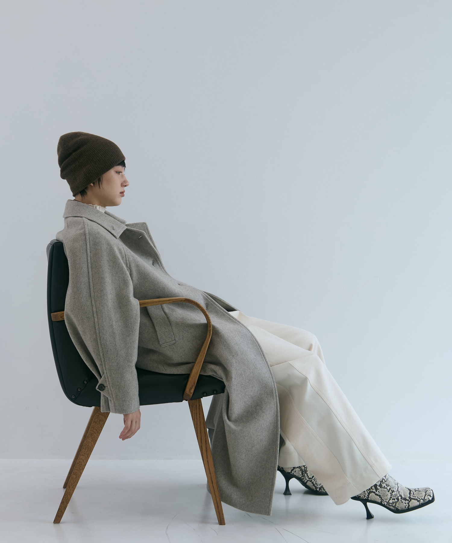 Stand Collar Wool Coat STUDIOUS