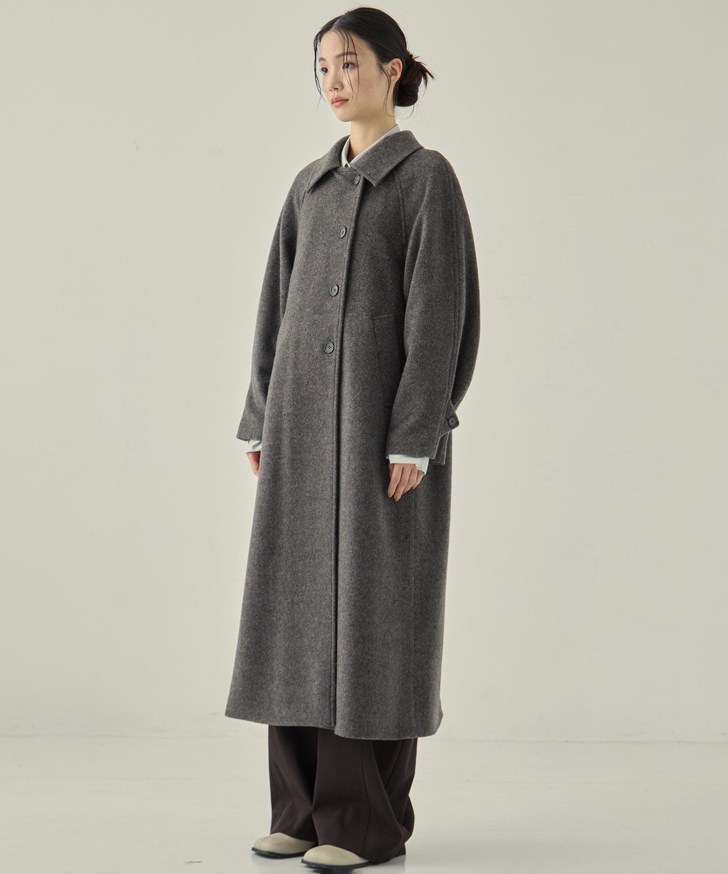Stand Collar Wool Coat STUDIOUS