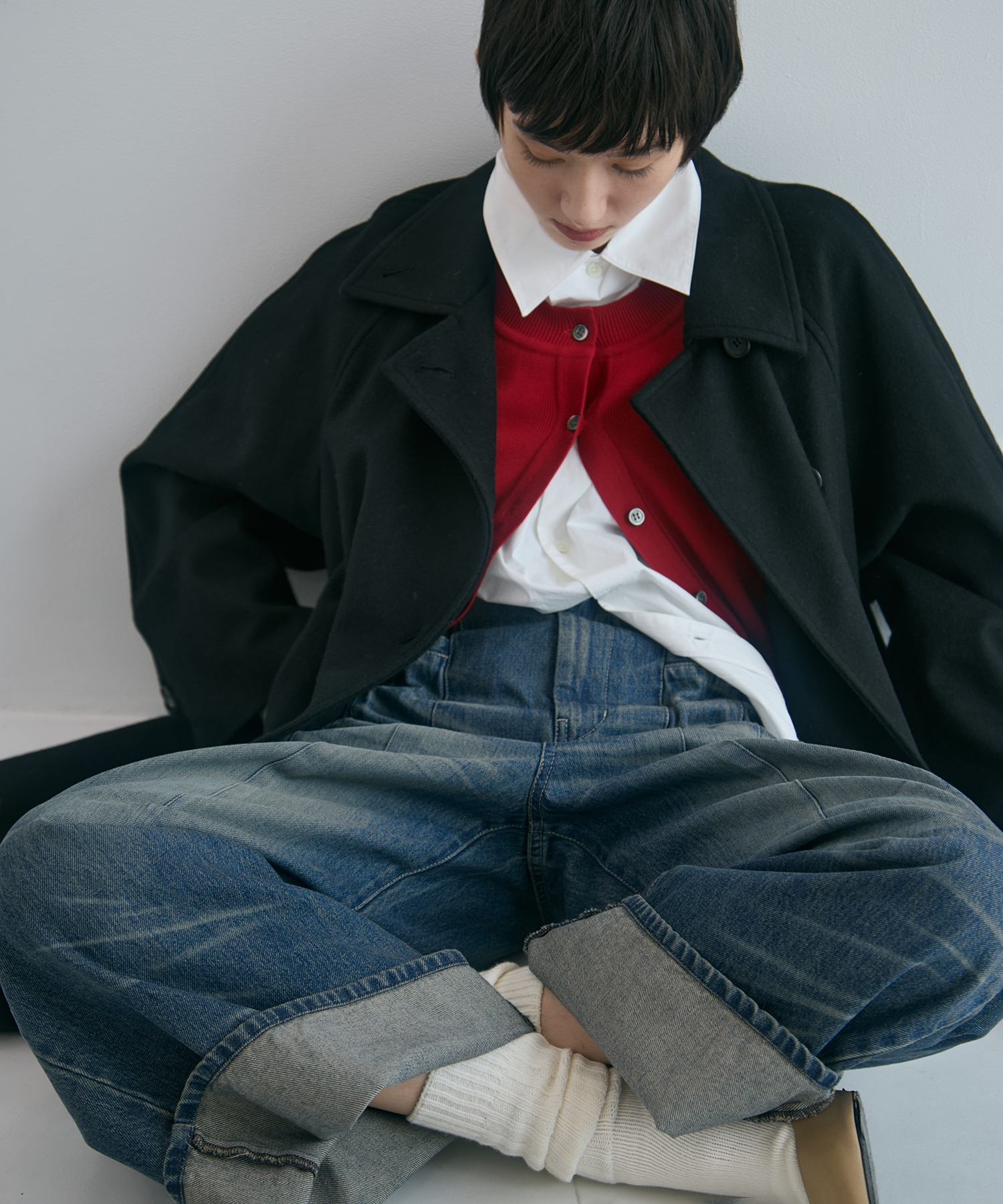 Stand Collar Wool Coat STUDIOUS