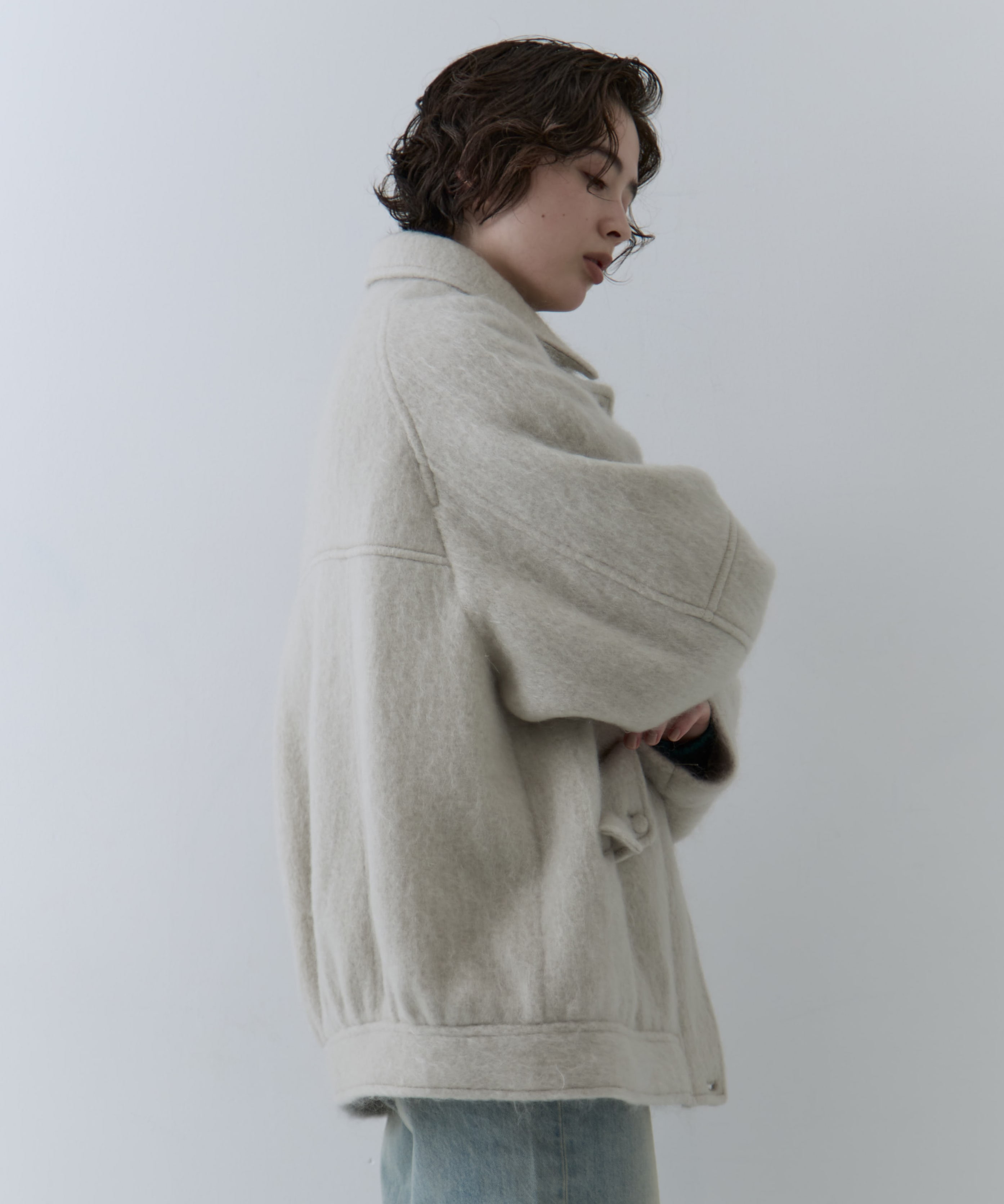 UND MOHAIR SHAGGY FLIGHT JACKET AMERI