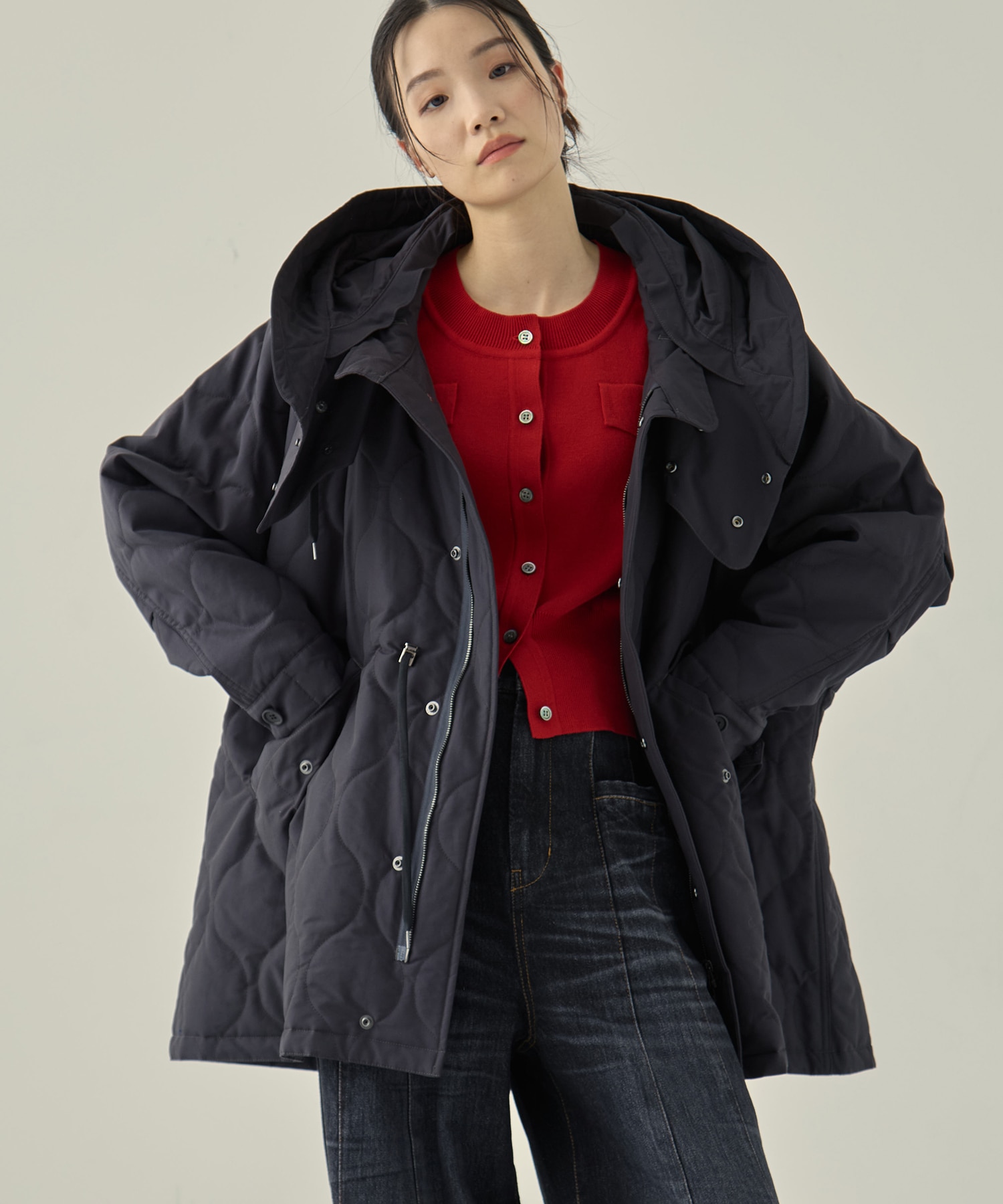 リサイクル60/40クロスキルティング モッズコート VACHEMENT