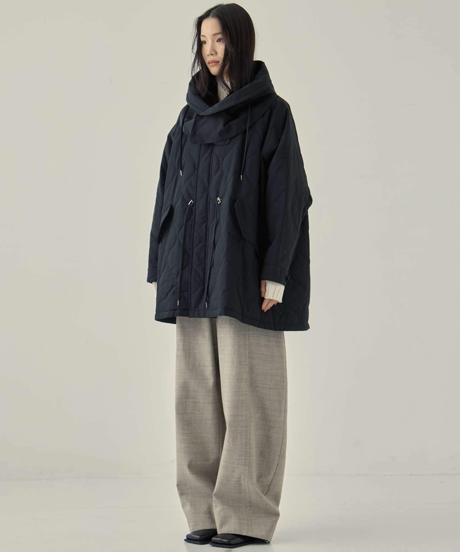 リサイクル60/40クロスキルティング モッズコート VACHEMENT