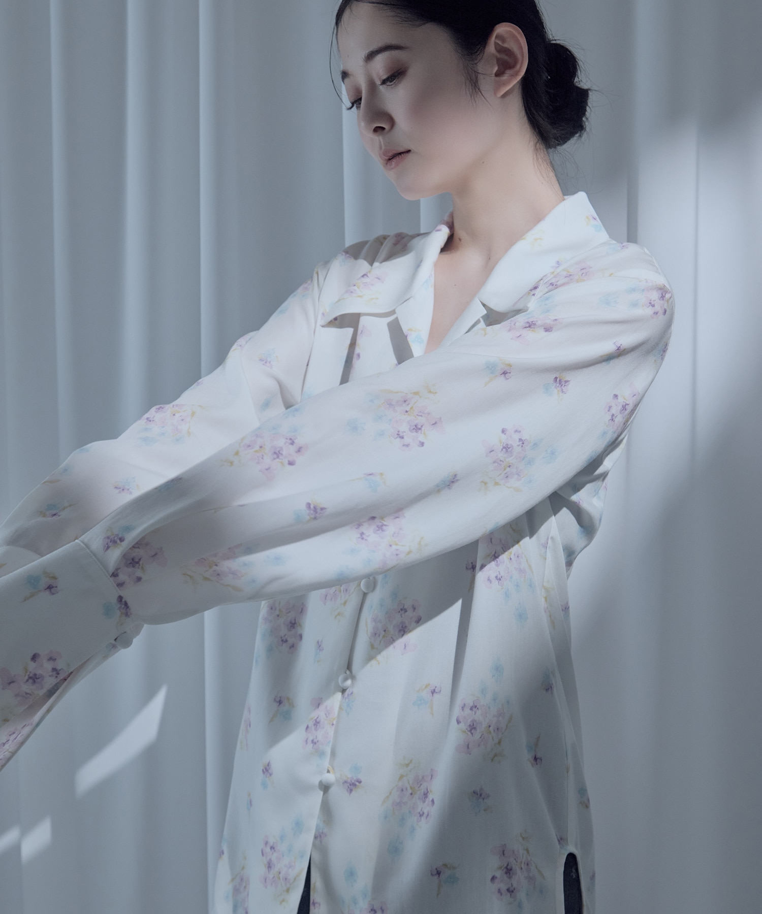 Floral Motif Printed Shirt Mame Kurogouchi