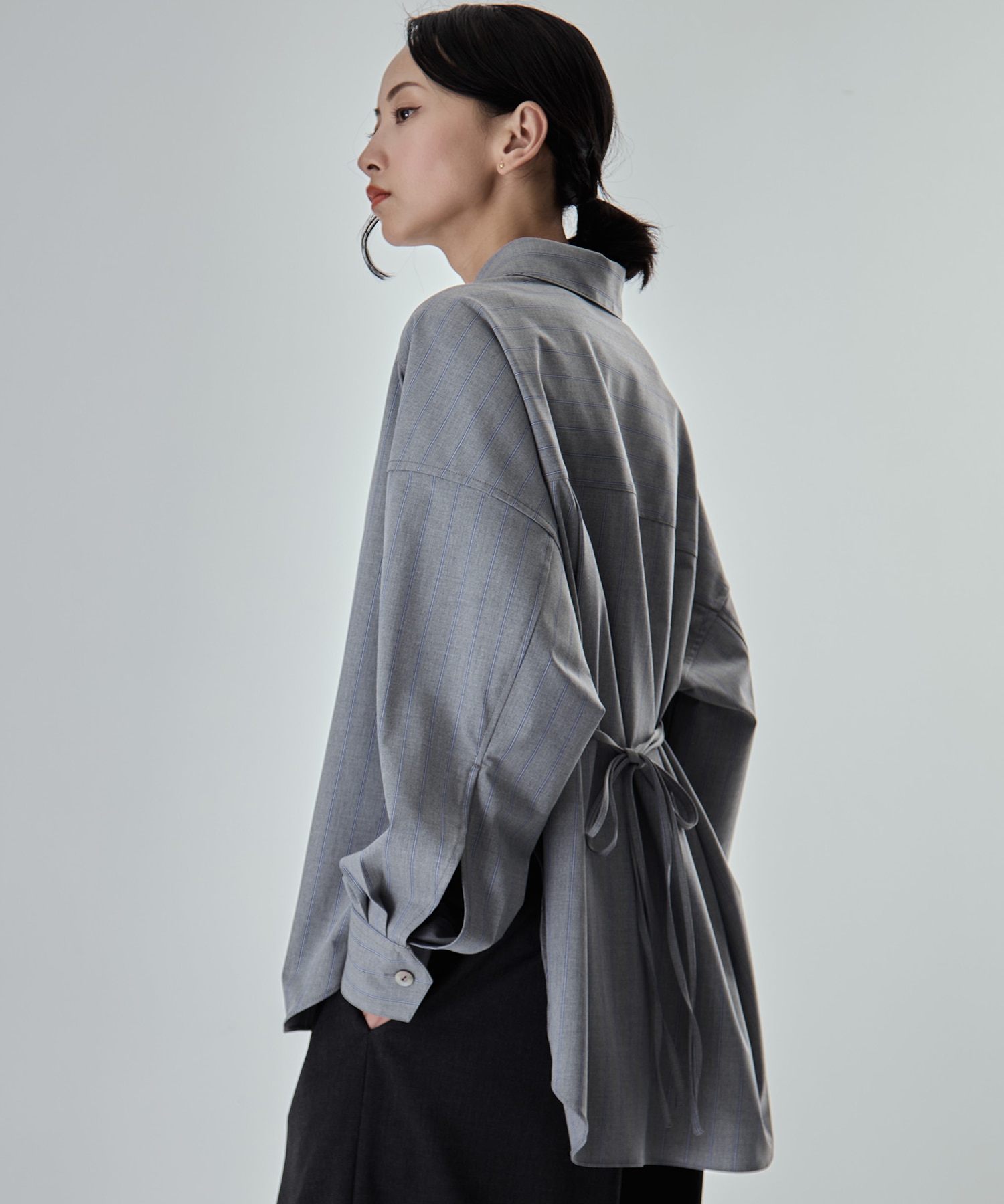 Wide Stripe 2way Shirt STUDIOUS