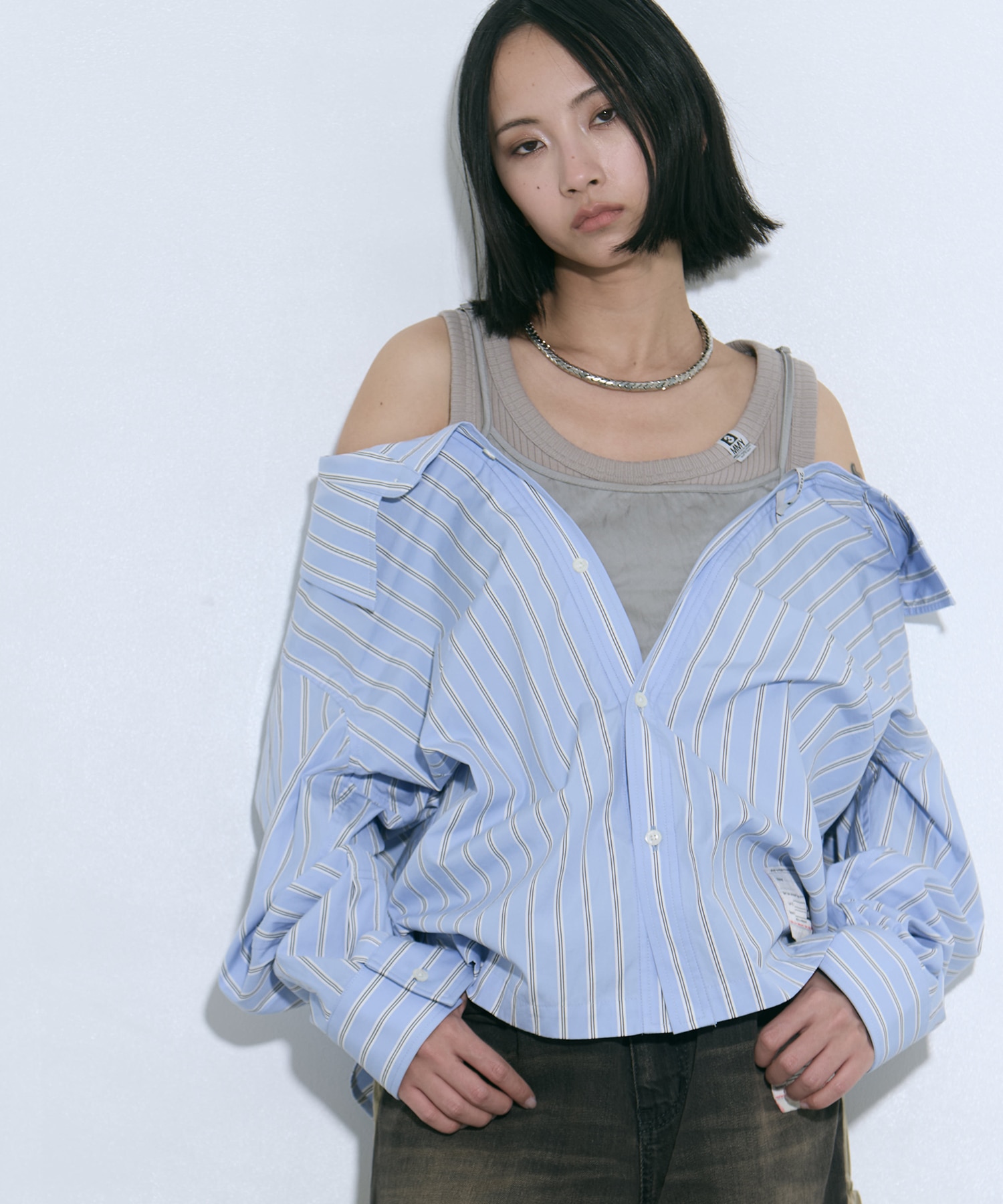 LAYERED STRIPE SHIRTS Maison MIHARA YASUHIRO