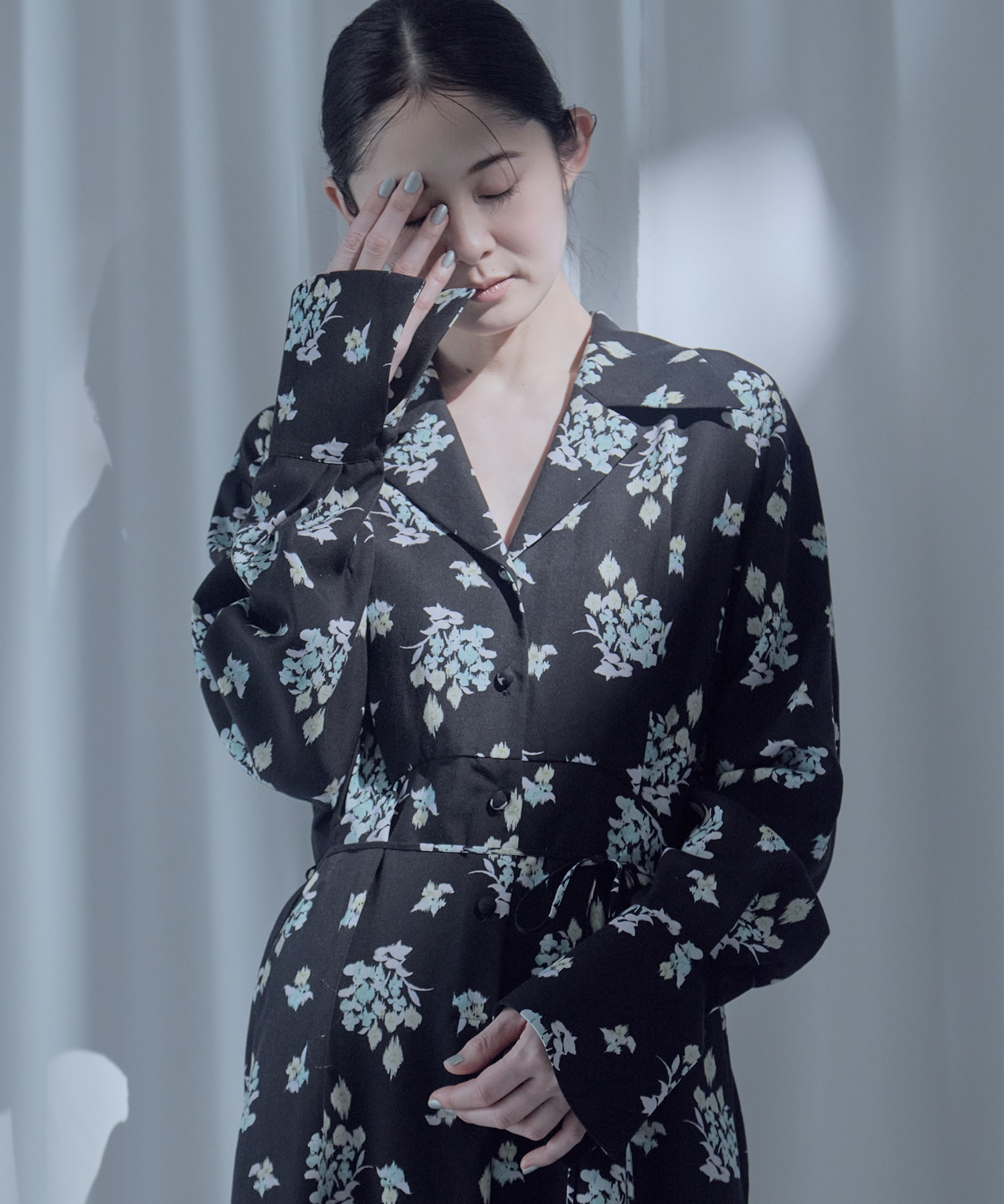 Floral Motif Printed Dress Mame Kurogouchi