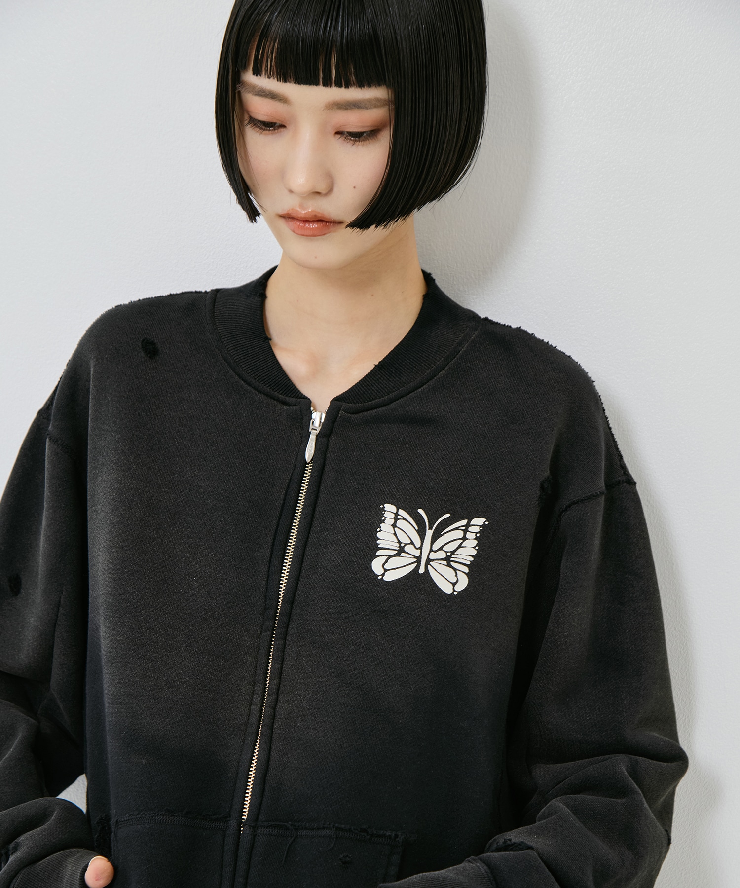 Deconstructed Zipped Sweat Needles