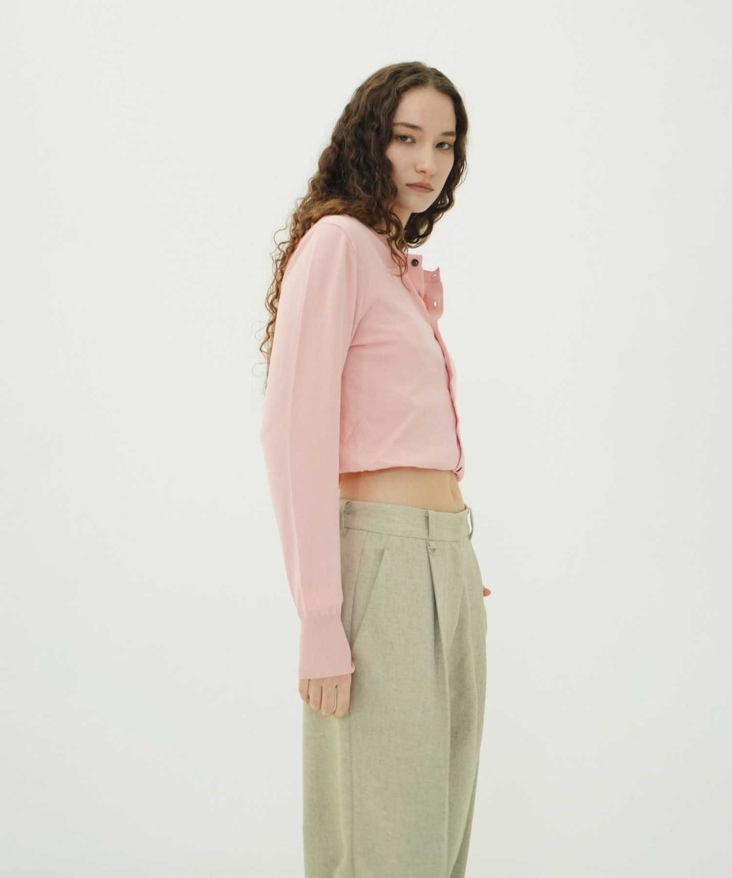 W LAYERED KNIT CARDIGAN CLANE