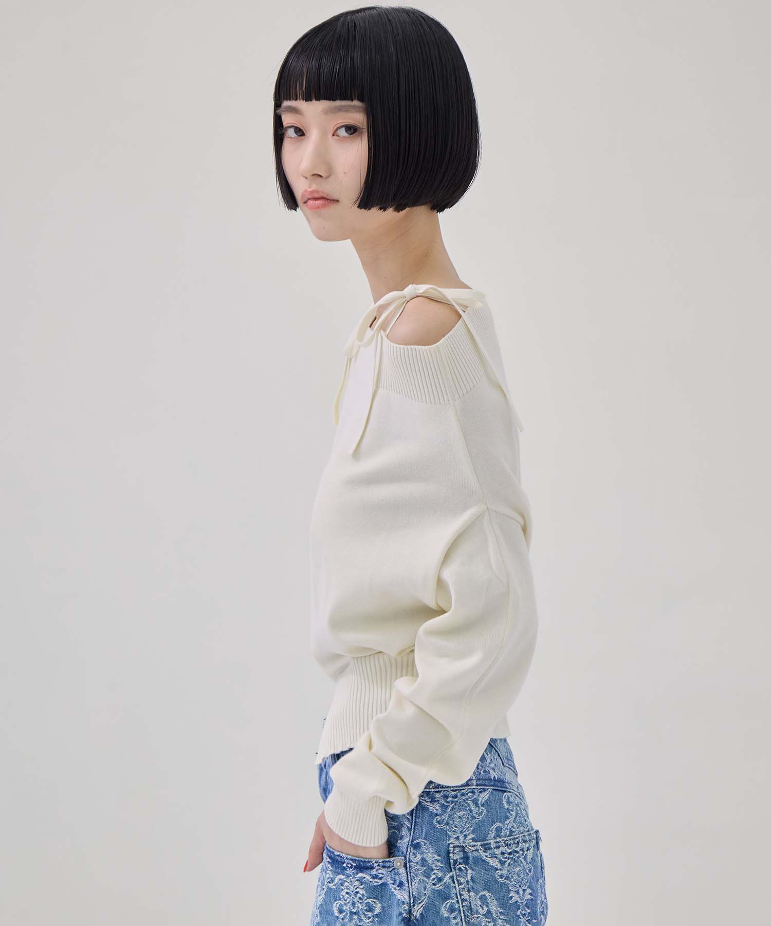 別注2WAY BORELO KNIT TOPS TAN