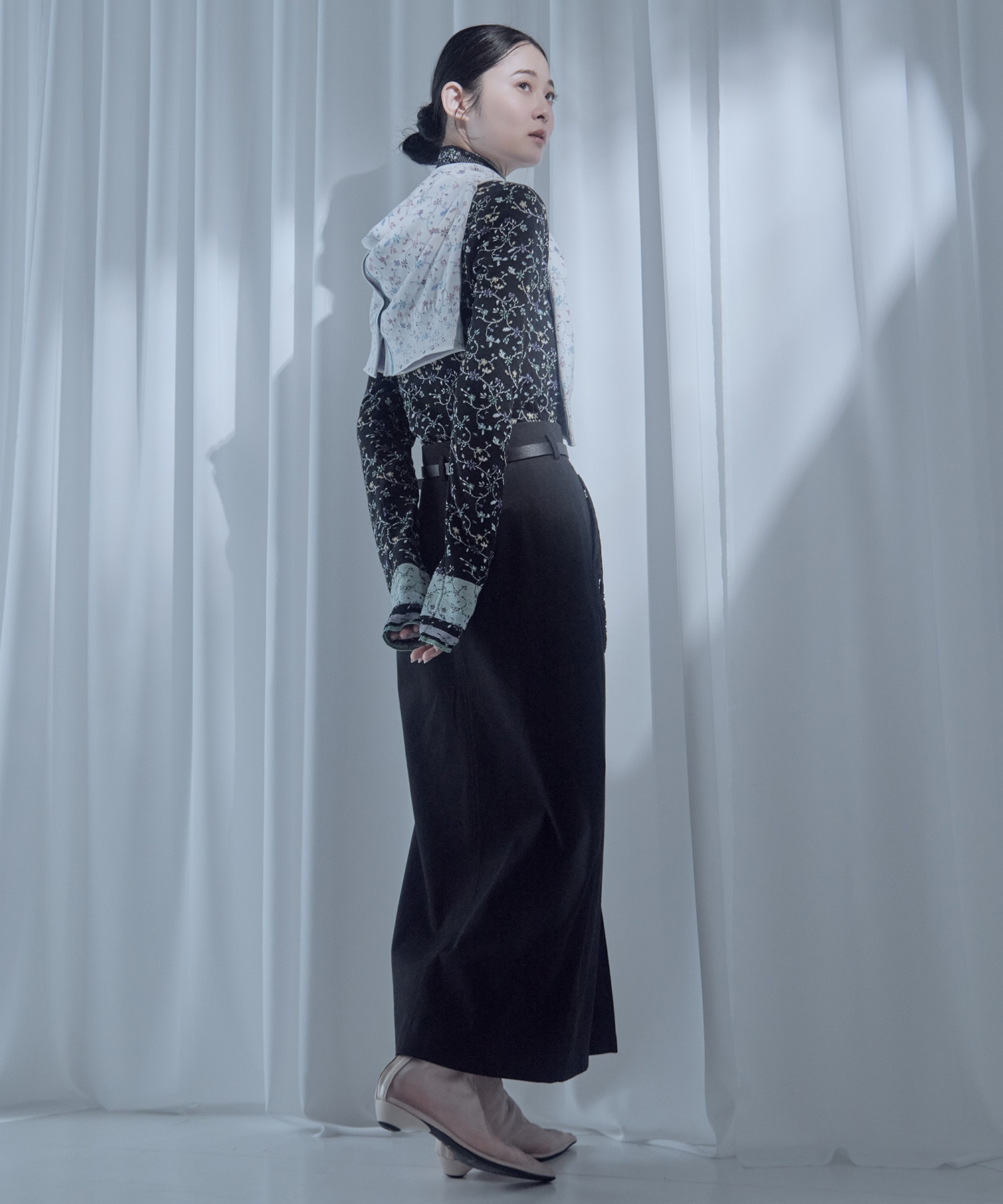 別注Cording Embroidery Detailed I-line Skirt Mame Kurogouchi