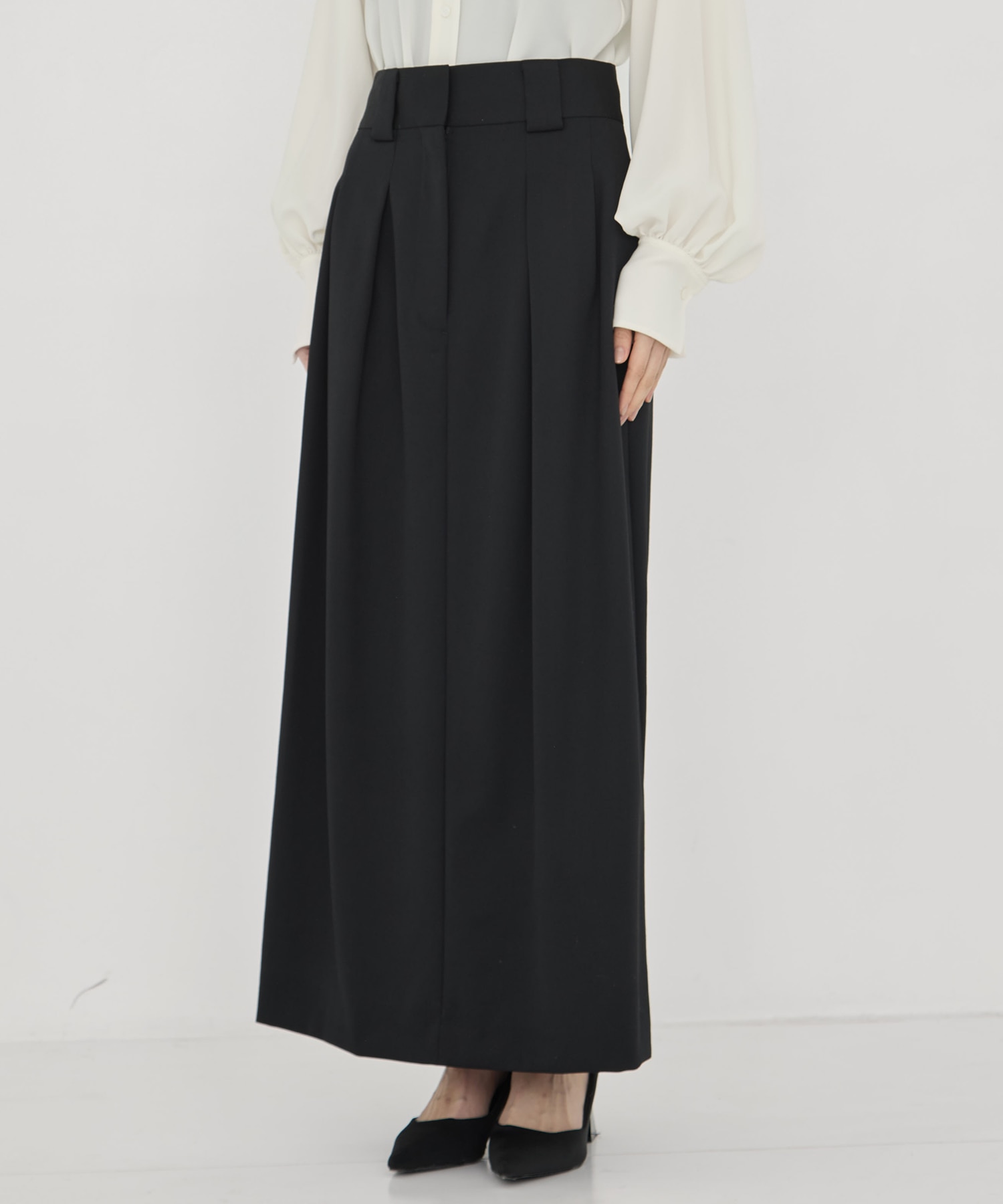 BLACK FORMAL HIGH WAIST SKIRT CINOH