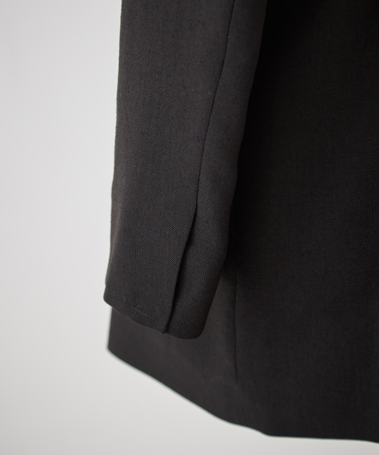 Triacetate Polyester Collarless Jacket Mame Kurogouchi