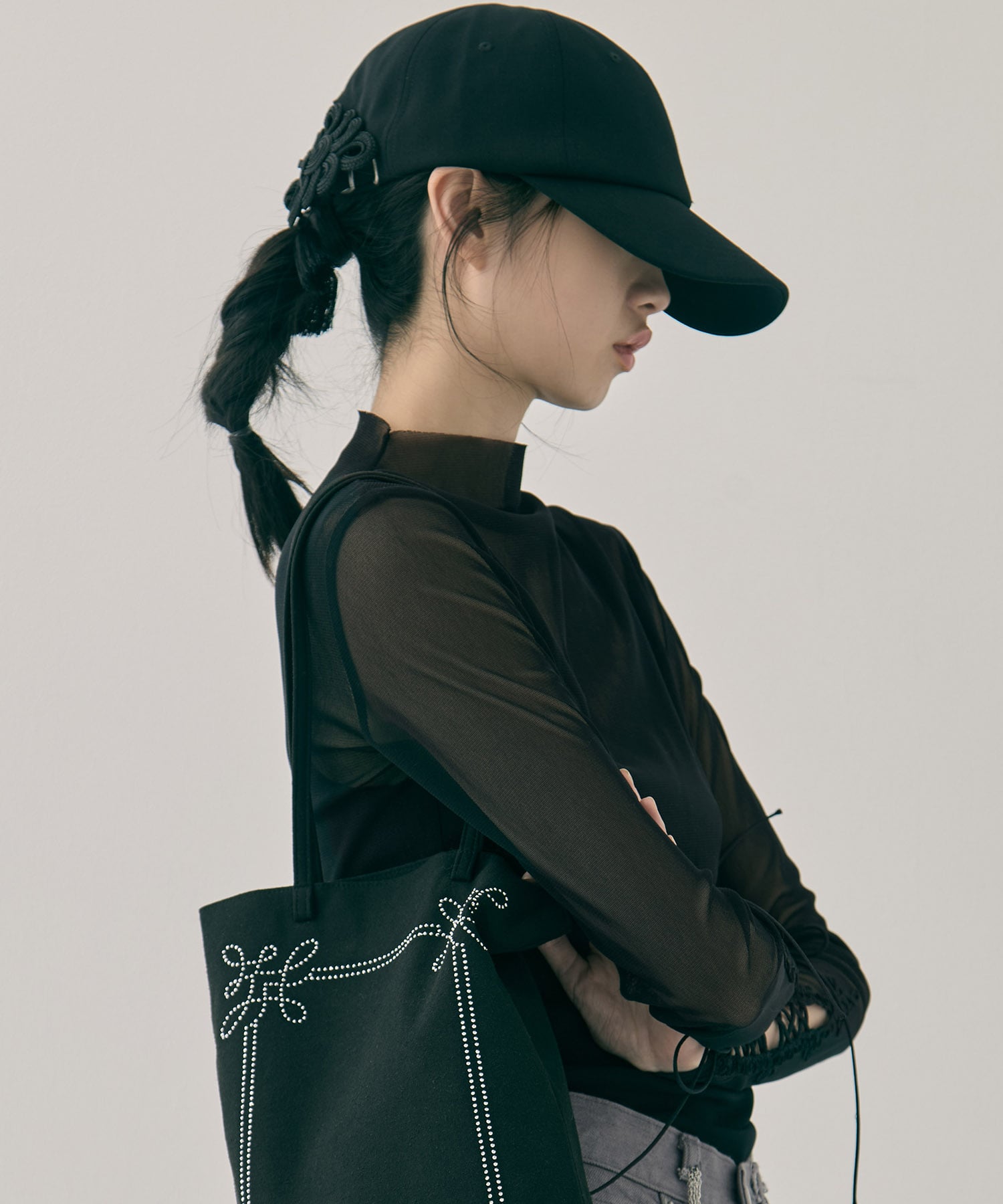 別注 China ribbon cap(FREE BLACK): tanakadaisuke: WOMENS 別注 China ribbon cap(FREE BLACK): tanakadaisuke: WOMENS
