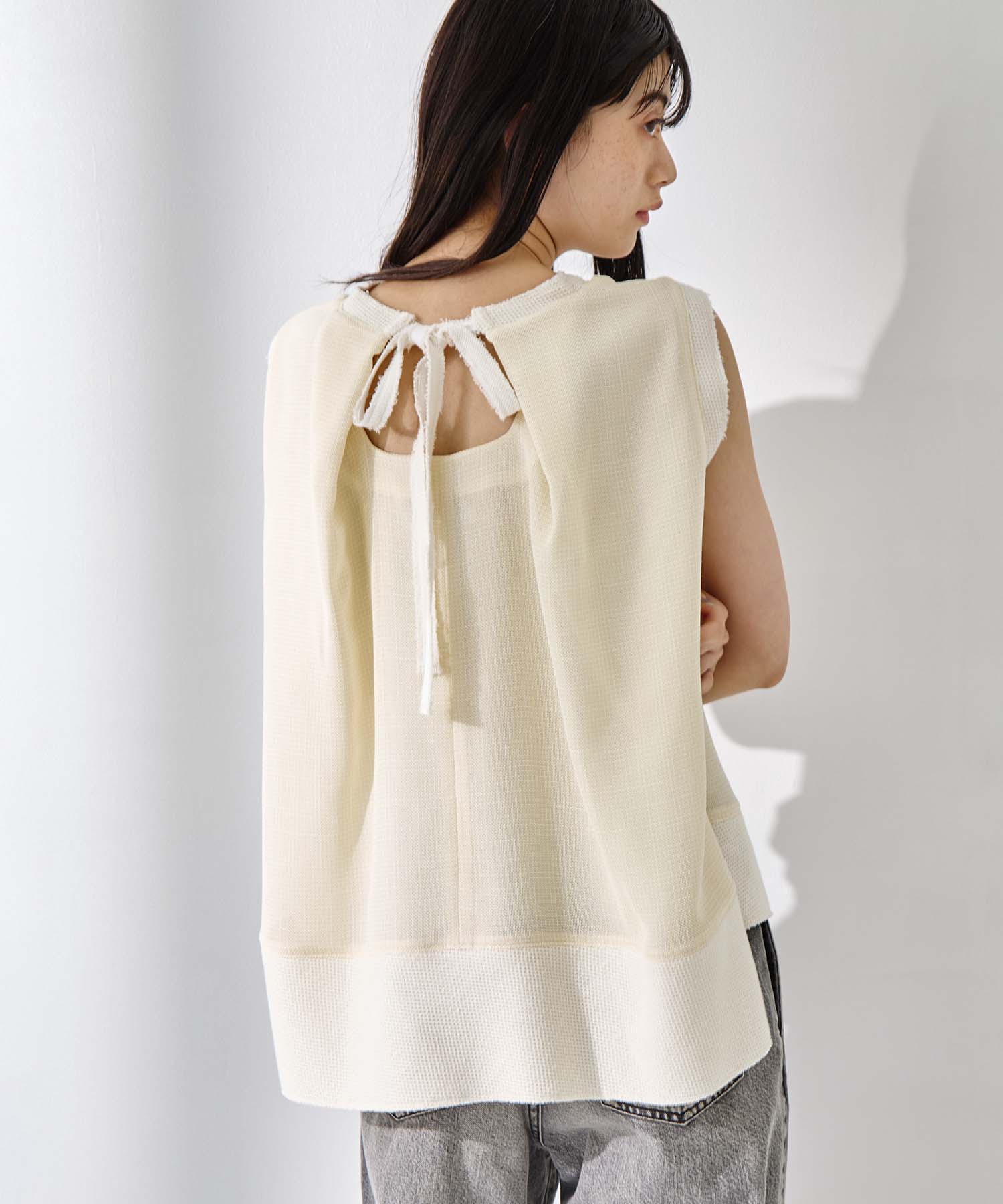 Sleeveless Washable Mesh Blouse 