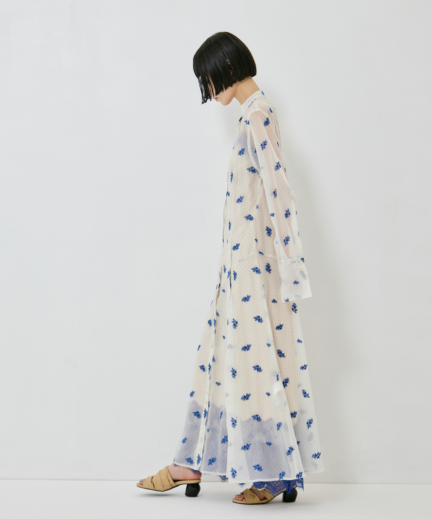 DOT FLOWER VEIL DRESS AMERI