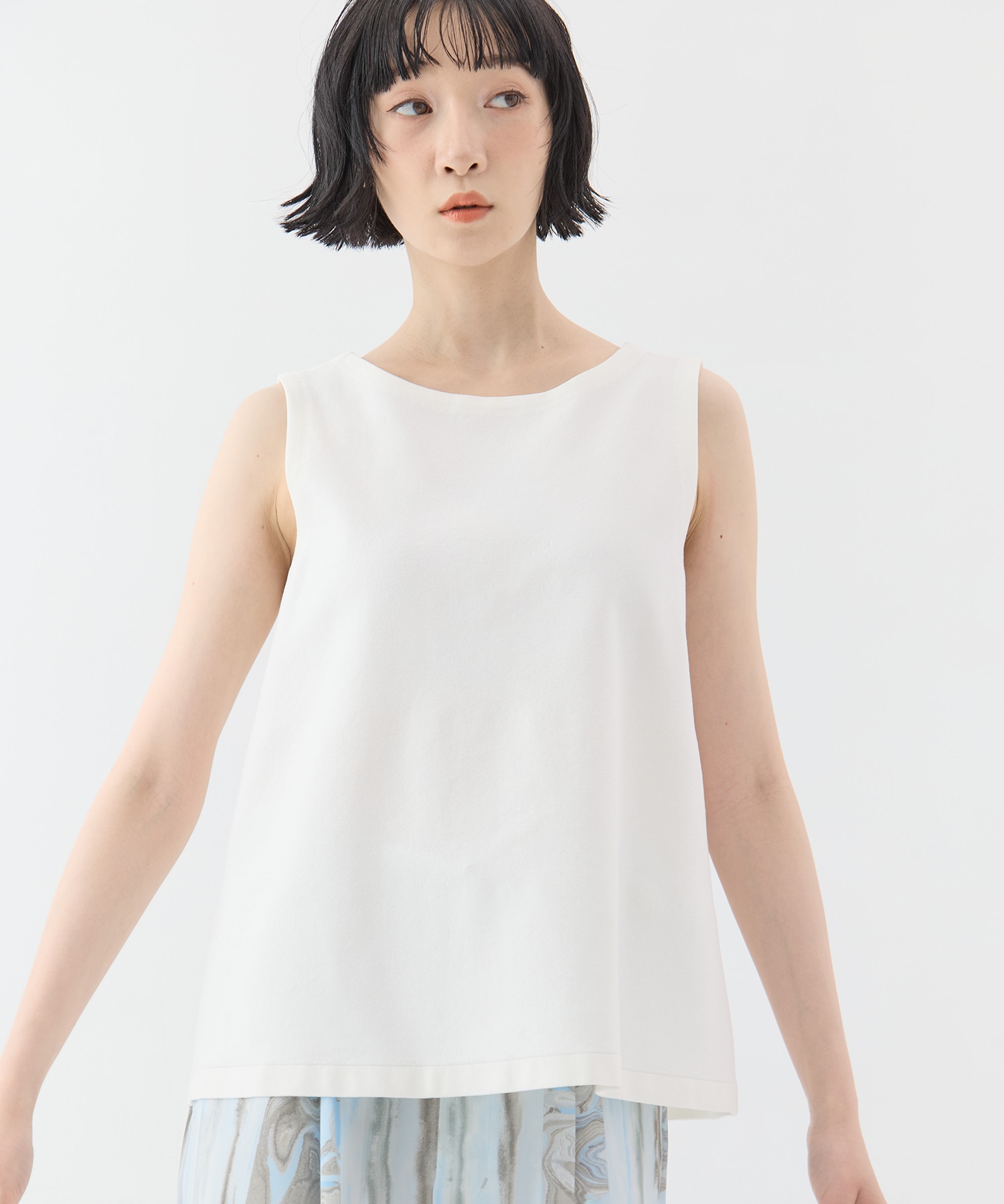 別注no sleeve knit tops WRAPINKNOT