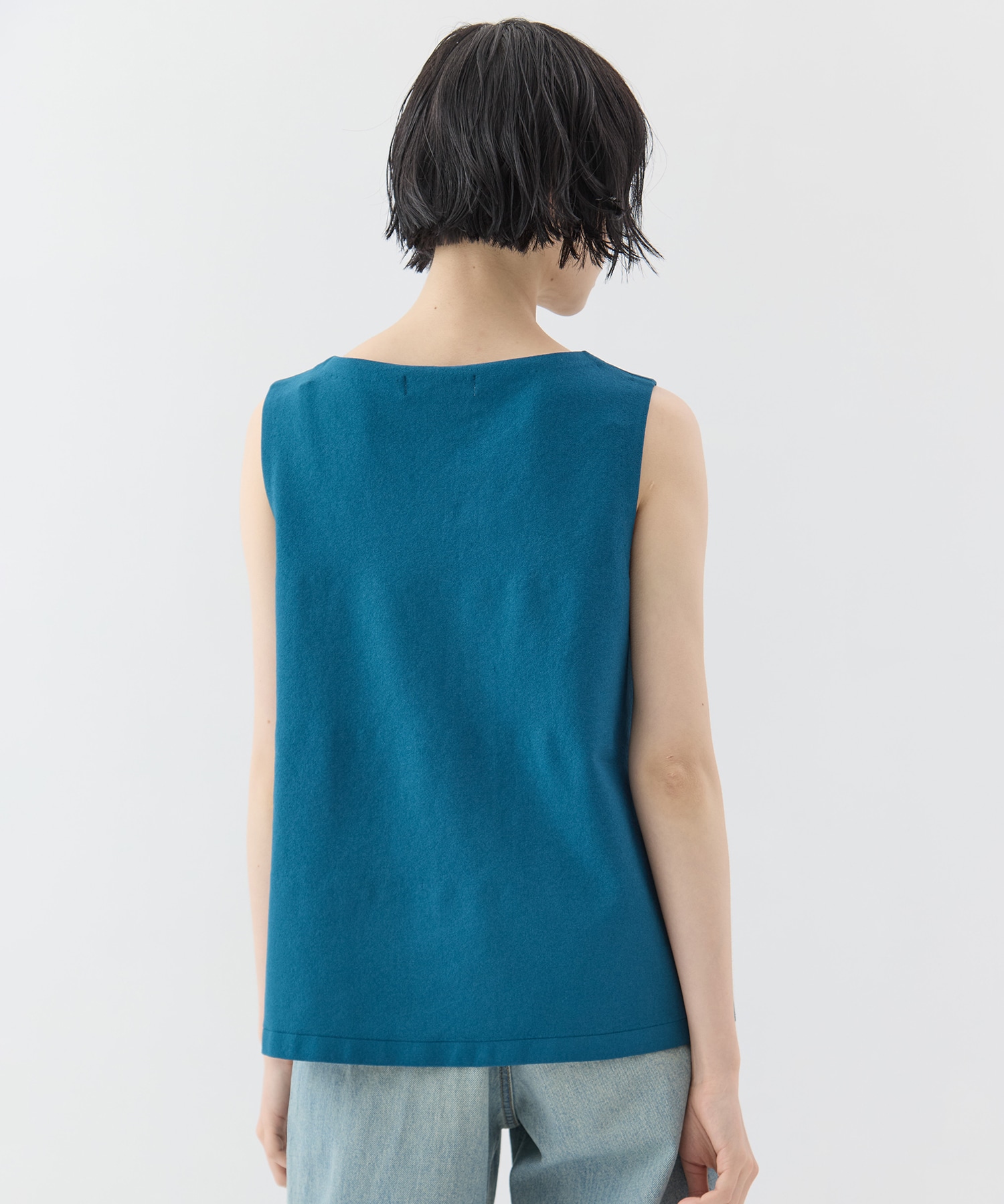 別注no sleeve knit tops WRAPINKNOT