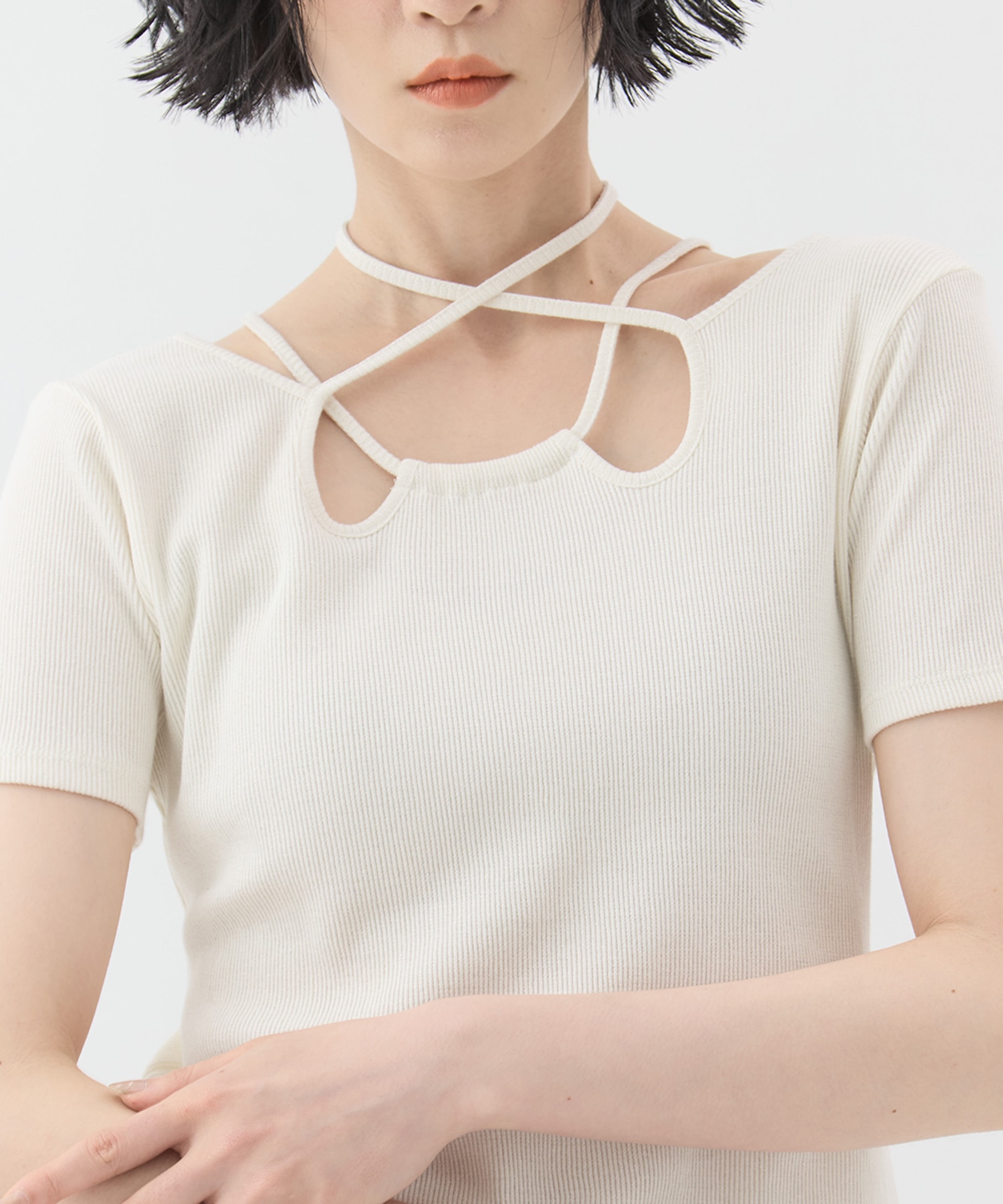 Glitter ivy halfsleeve tops MURRAL