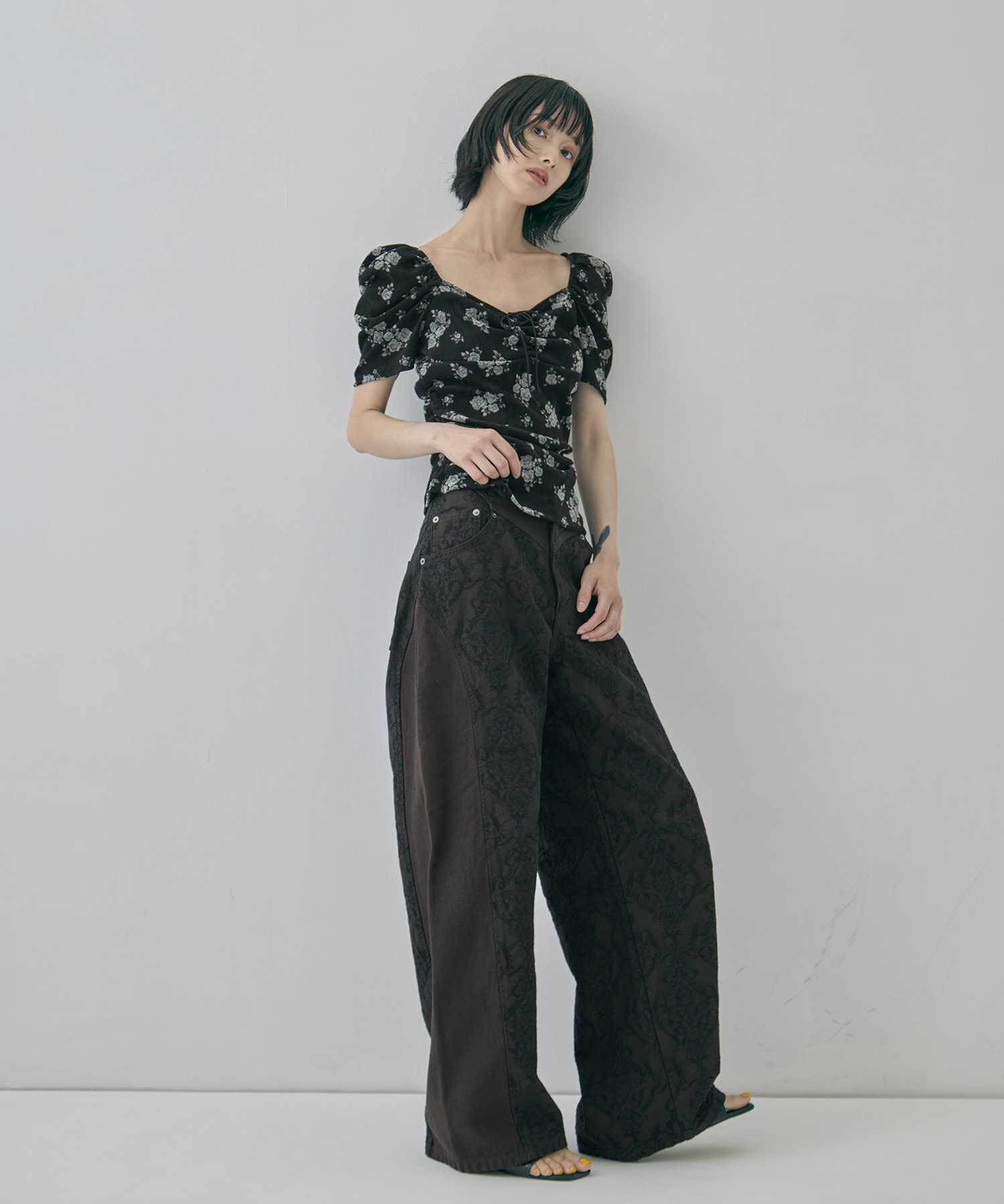 別注 VELOUR ROSE TEE FETICO