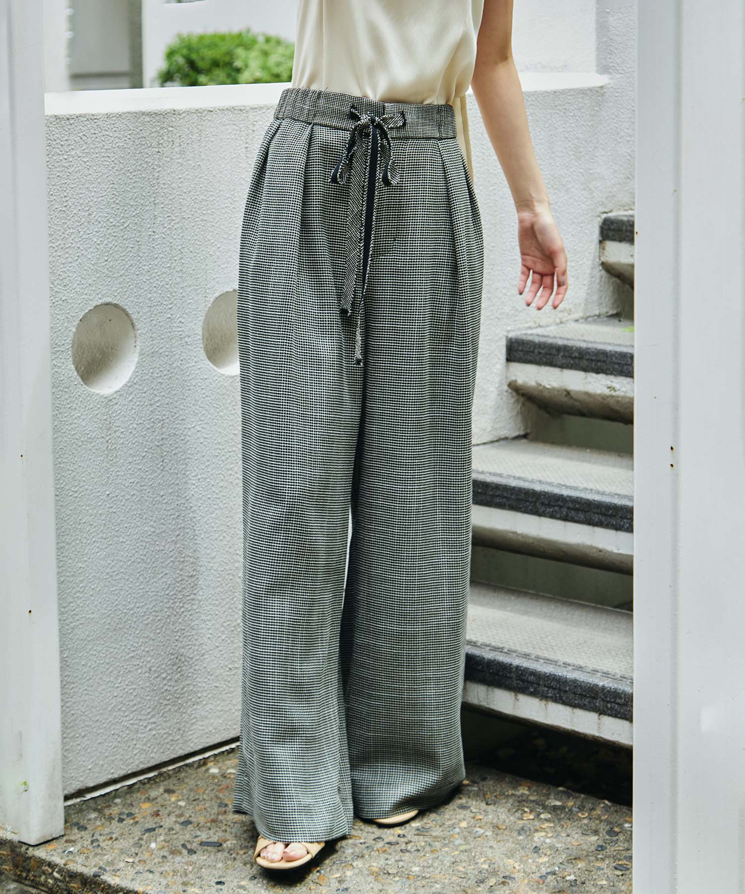 Washable Mesh Relax Trousers STUDIOUS