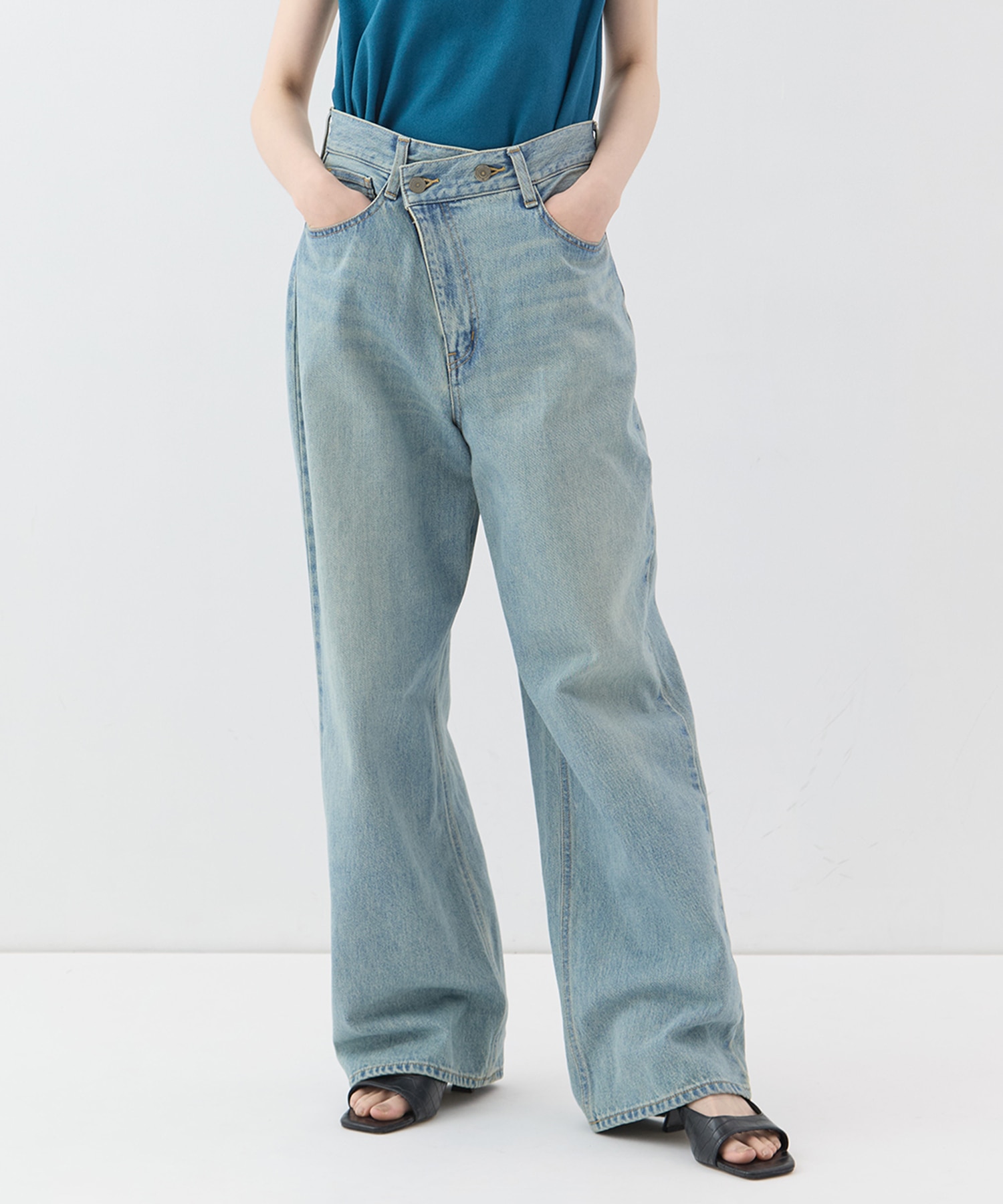 DOUBLE WAIST DENIM PANTS STUDIOUS