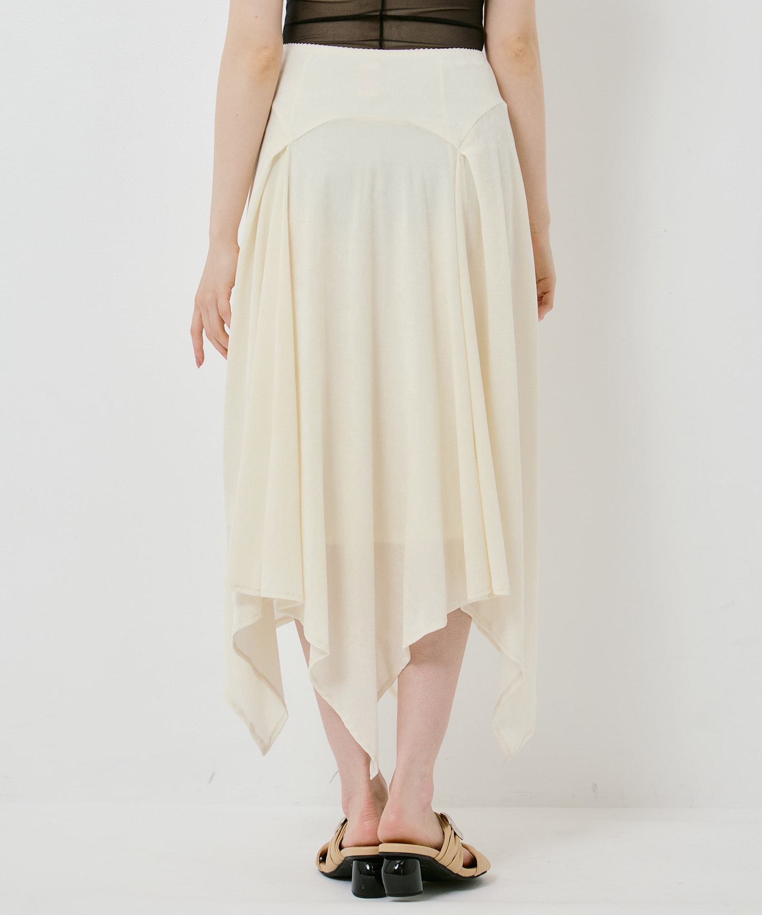 VELVET TULLE GATHERED SKIRT FETICO