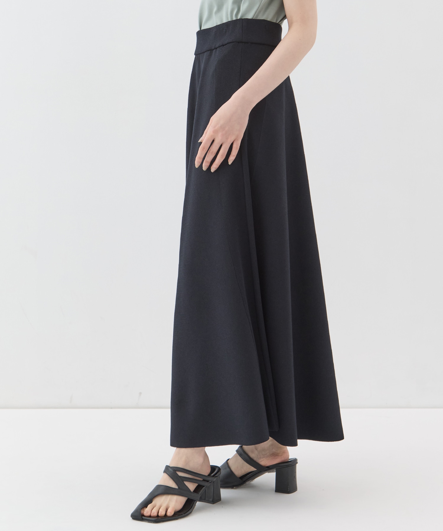 別注knit long flare skirt WRAPINKNOT