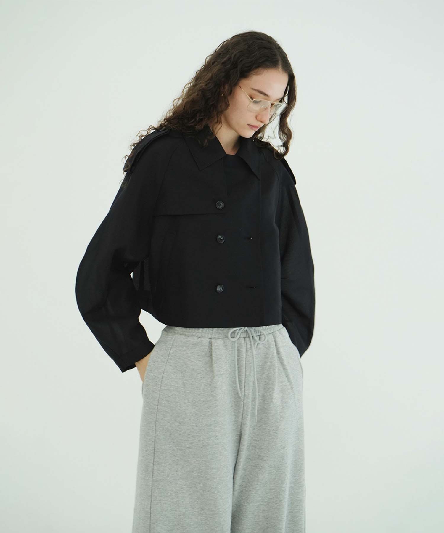 SHEER SHORT TRENCH JACKET CLANE