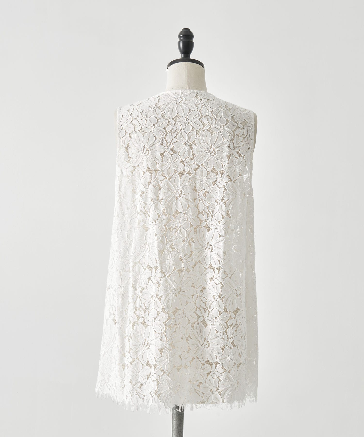 MELANGE LACE VEST LAYERED JACKET AMERI