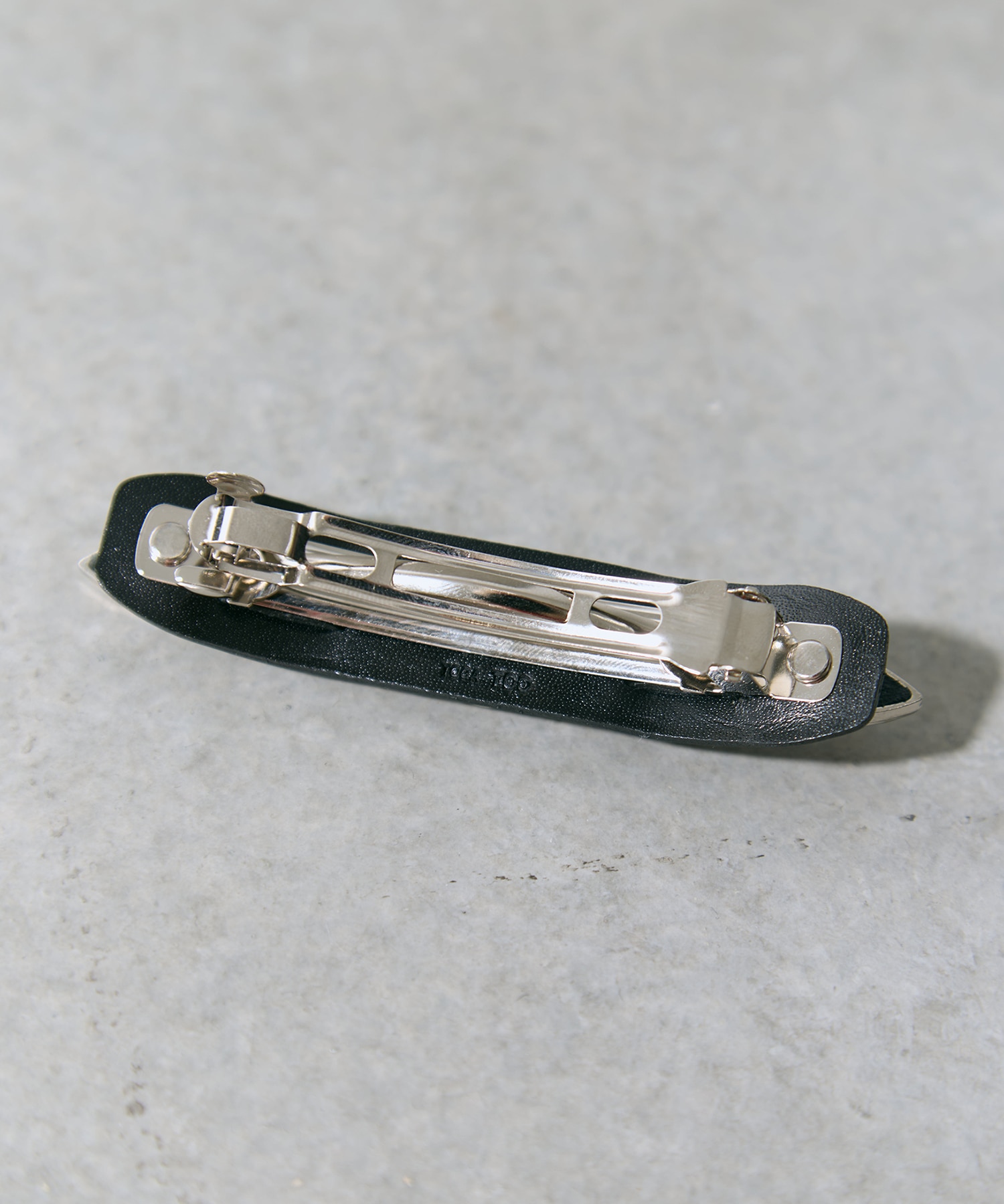 Metal leather barrette small TOGA