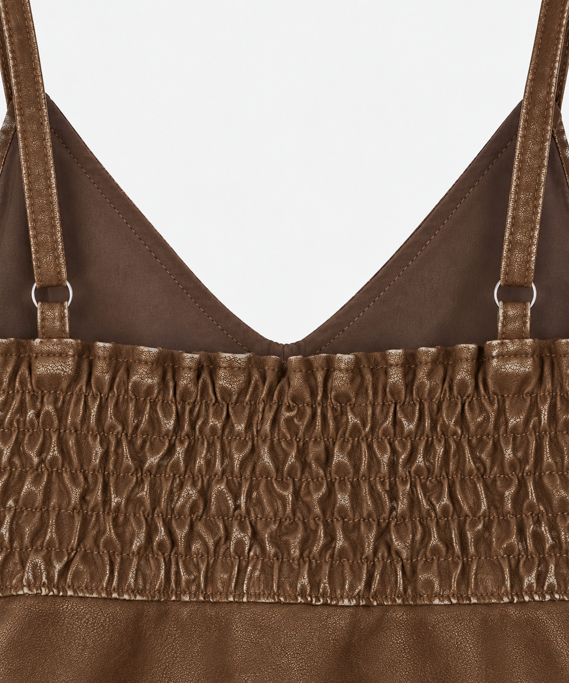 STUDS PEPLUM SYNTHETIC LEATHER BUISTIER AMERI