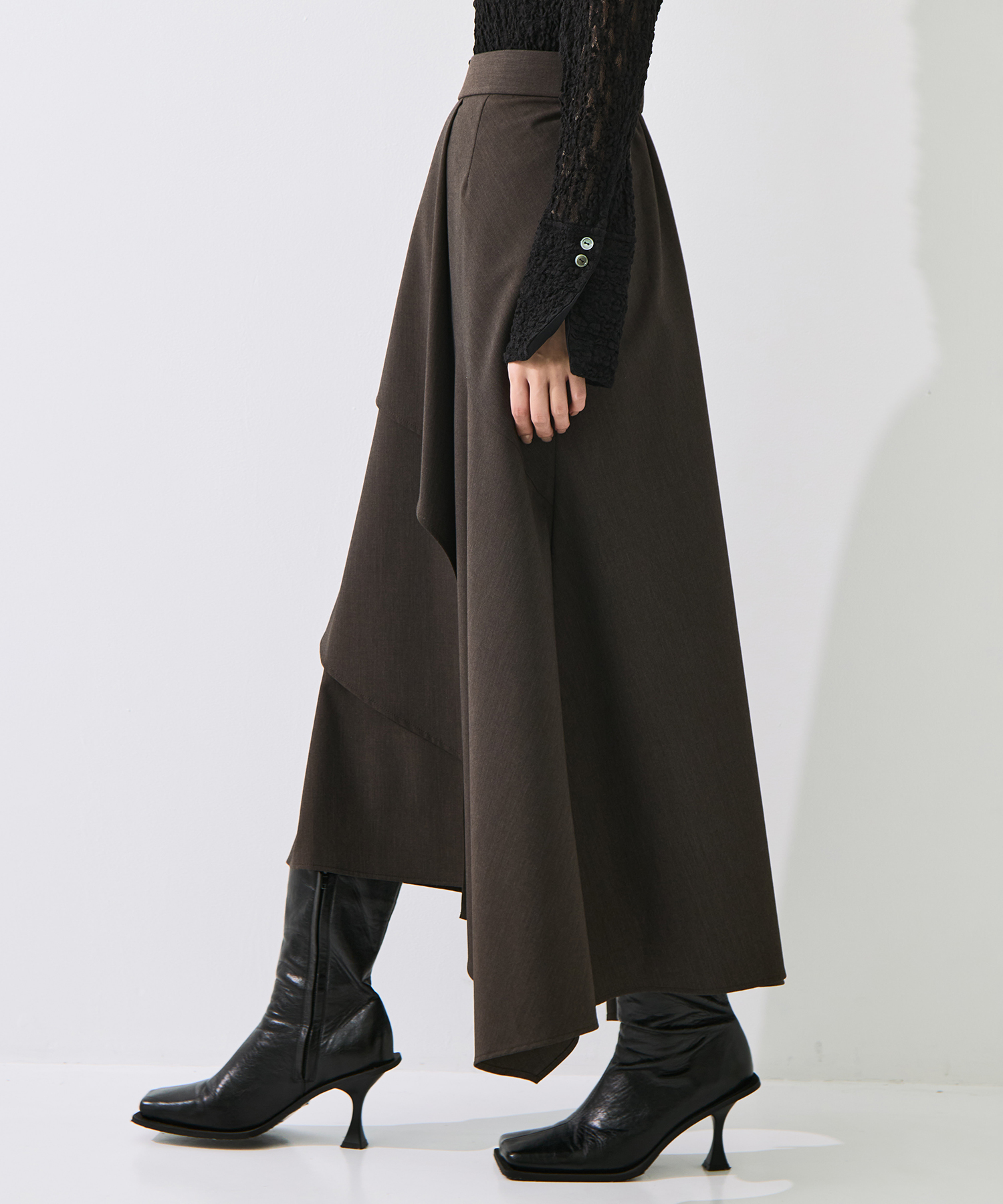 Layered Flare Skirt STUDIOUS