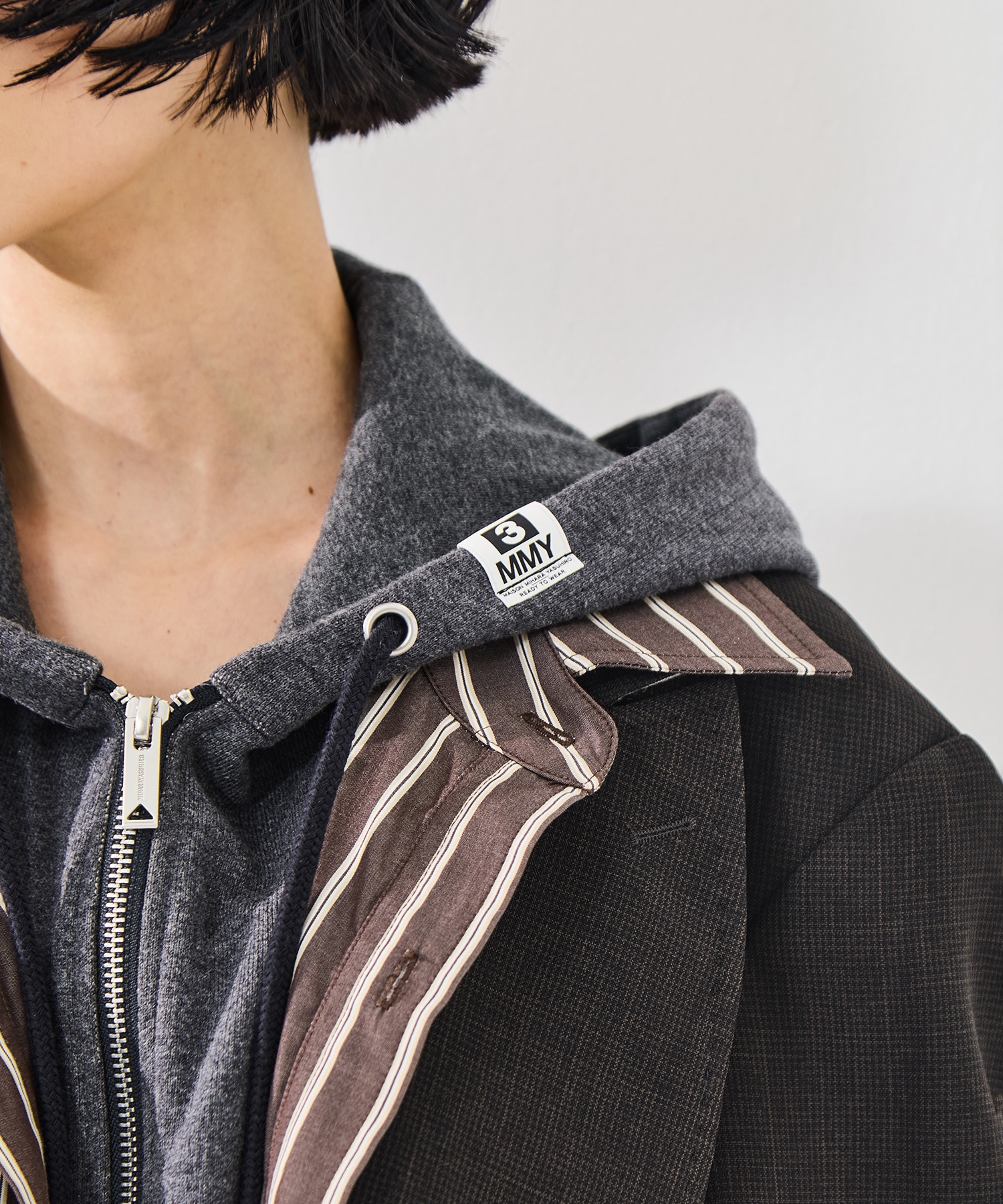 THREE LAYERED HOUNDSTOOTH JACKET Maison MIHARA YASUHIRO
