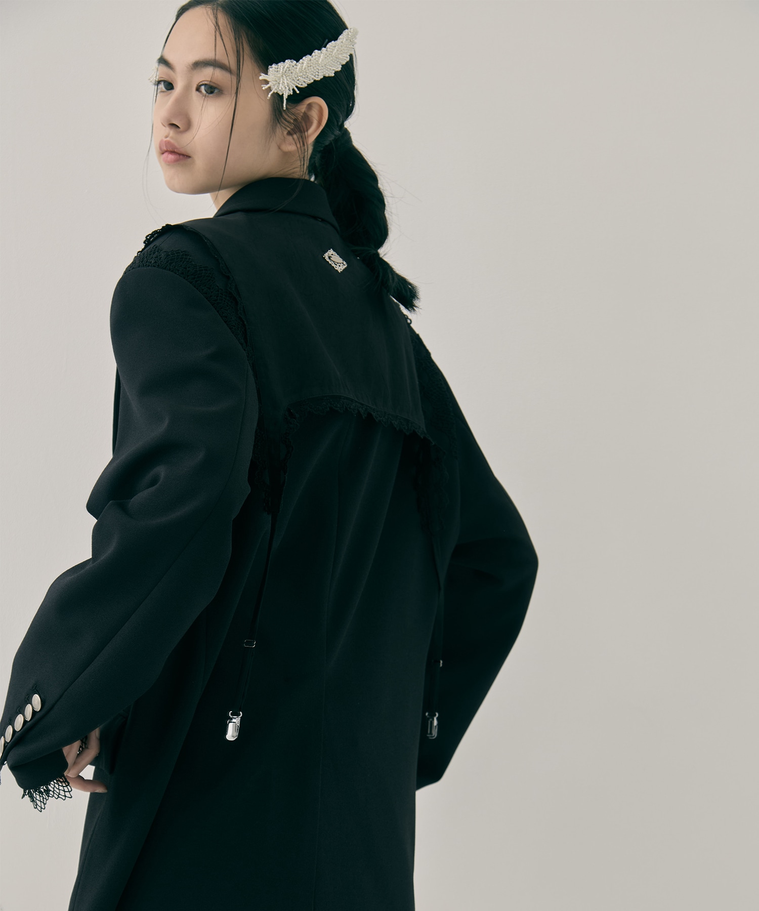 garter collar peaked lapel jacket tanakadaisuke