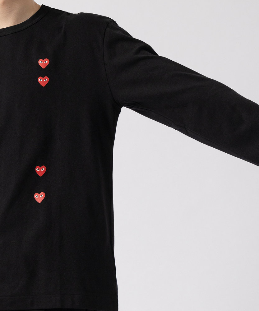 AX-T339-051 L/S T-SHIRT LOGO PRINT PLAY COMME des GARCONS