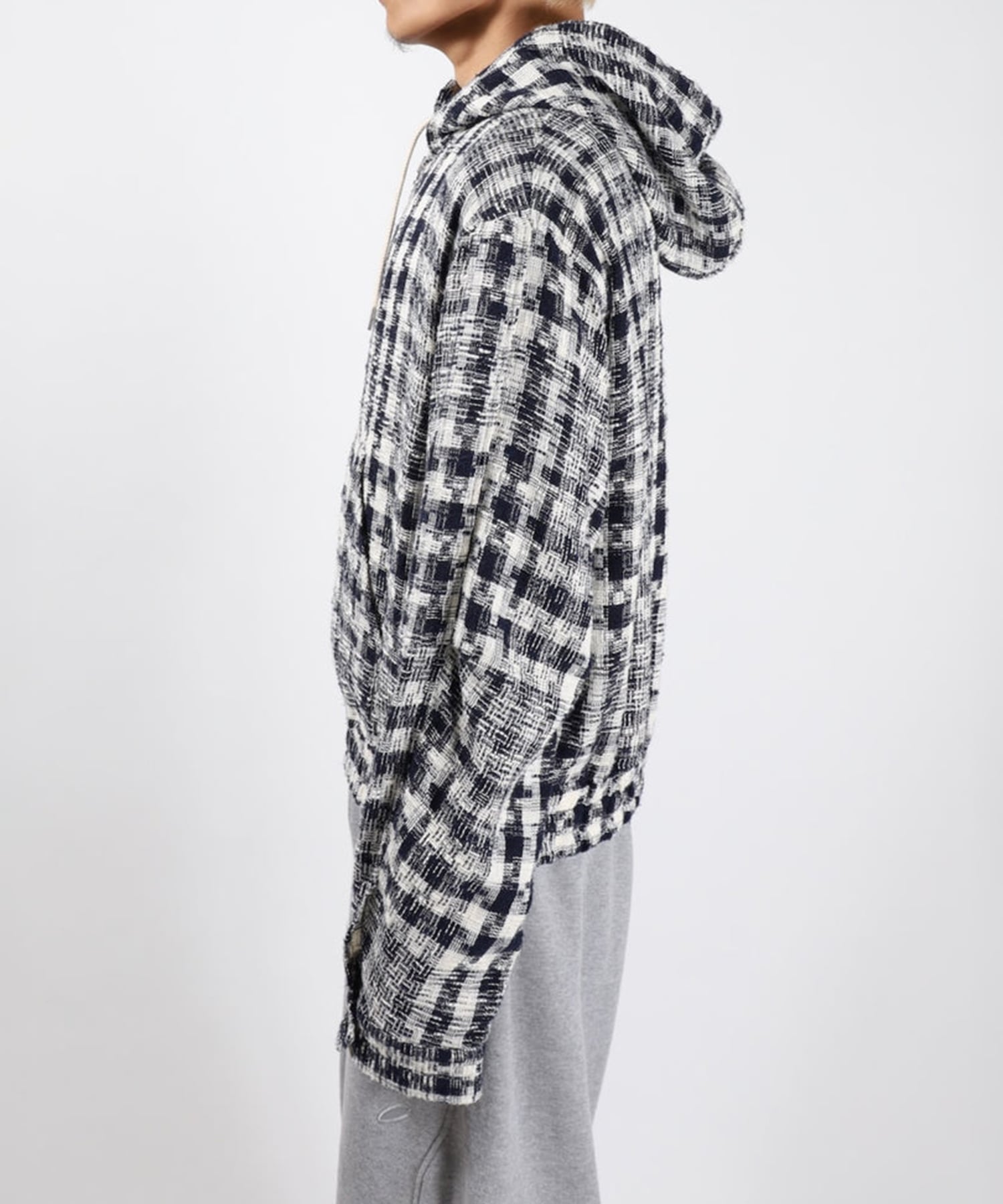 GINGHAM ZIP PARKA JieDa