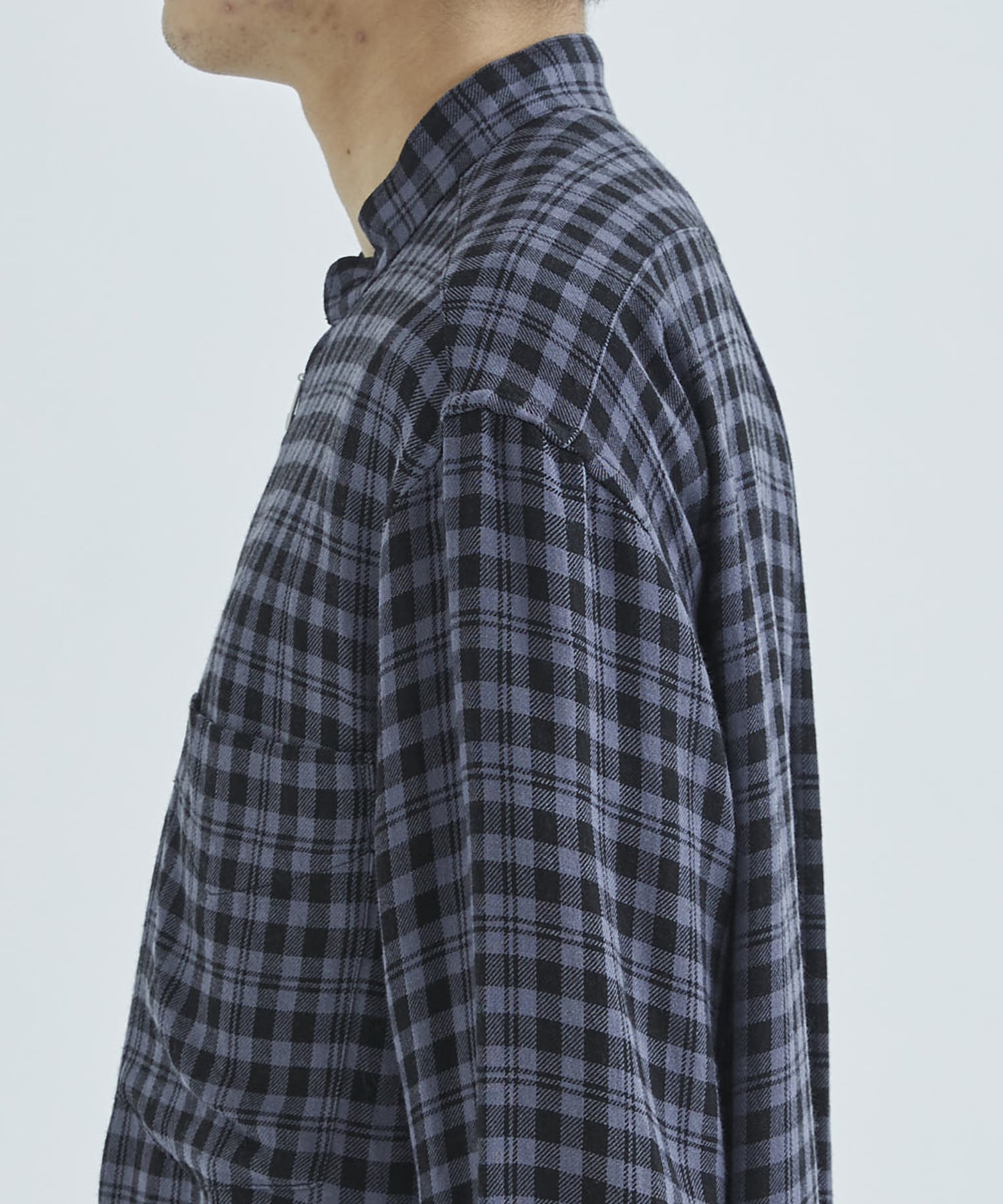 ZIP-UP PLAID SHIRT | M A S U