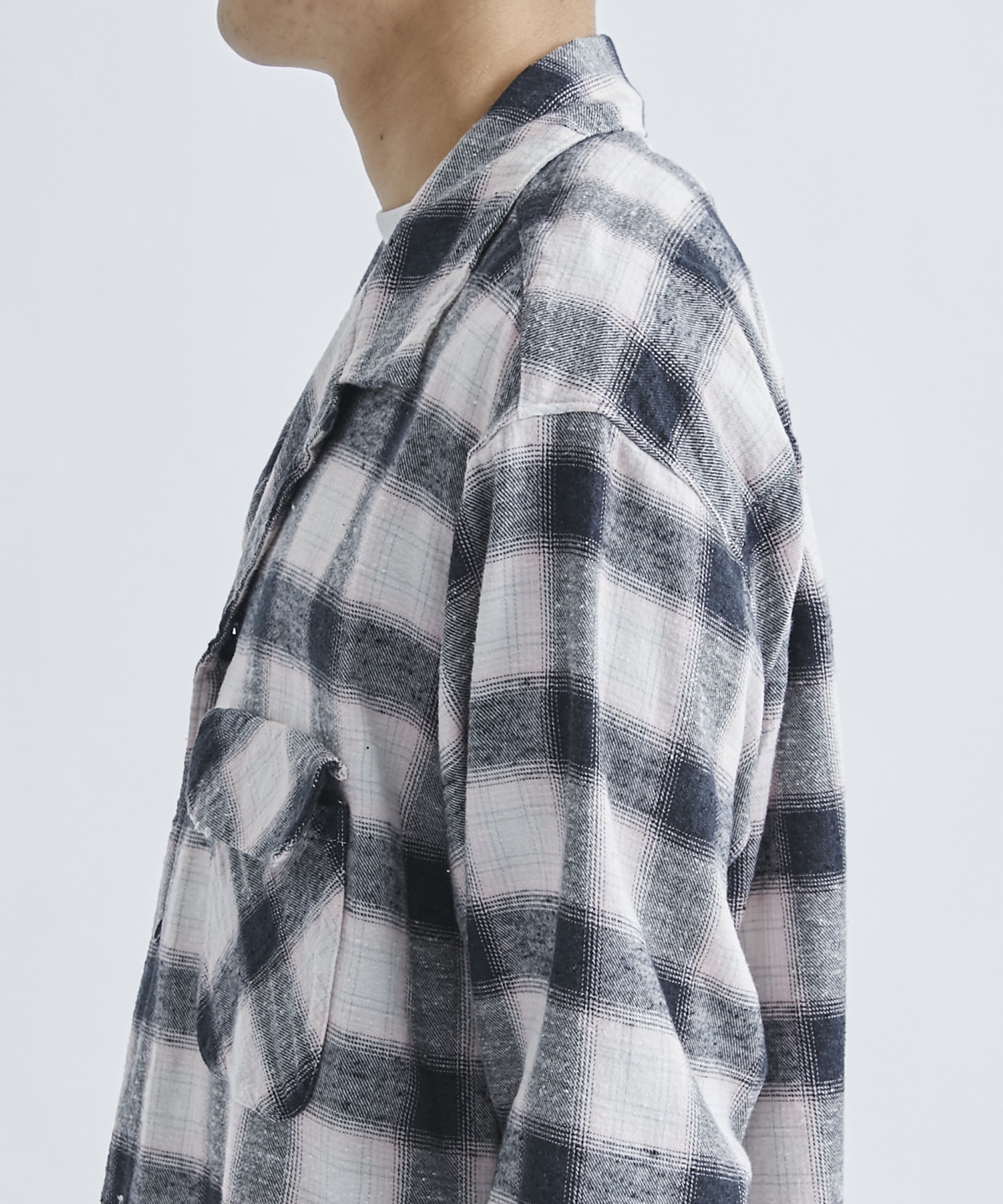 Ombre checked shirt | UNUSED