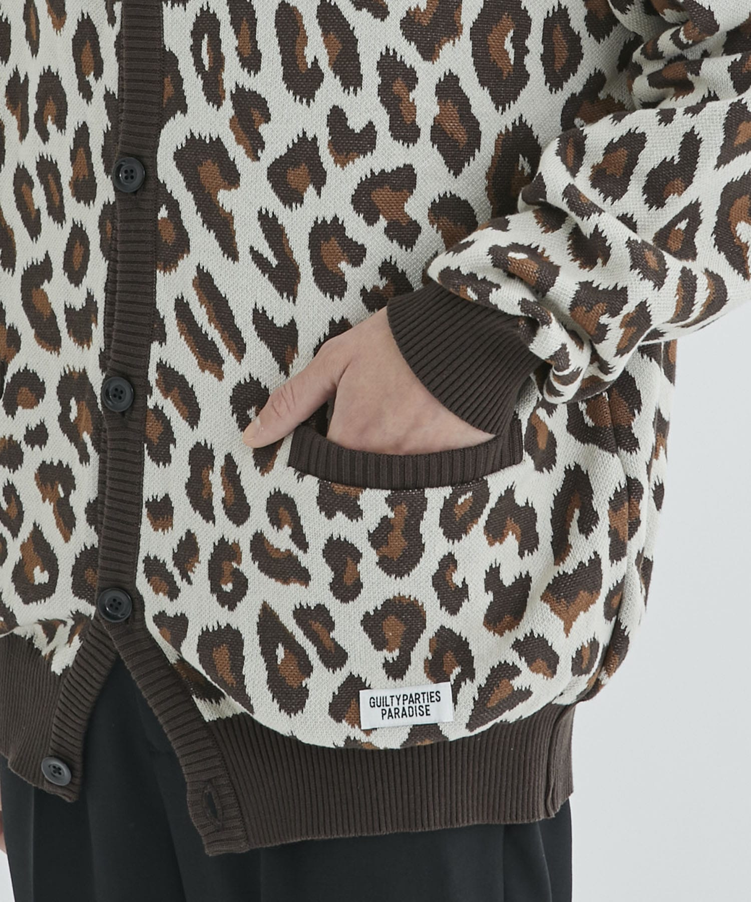 LEOPARD JACQUARD CARDIGAN｜WACKO MARIA