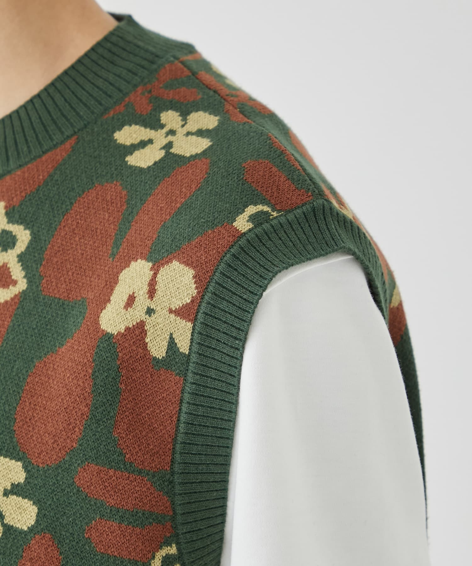 Flower camo knit vest TTT MSW