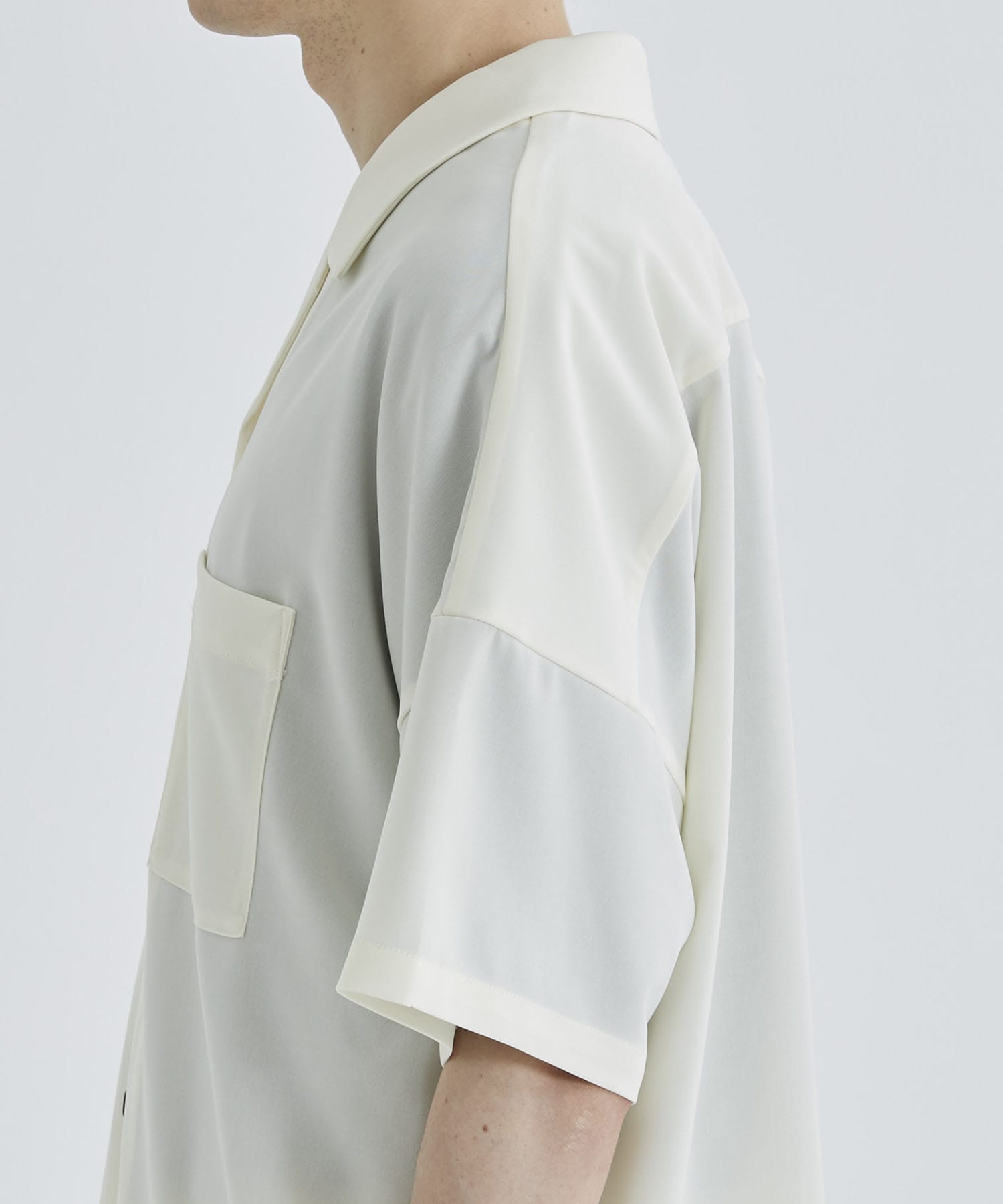 <別注>DROP SHOULDER OPEN COLLAR S/S SH ATTACHMENT