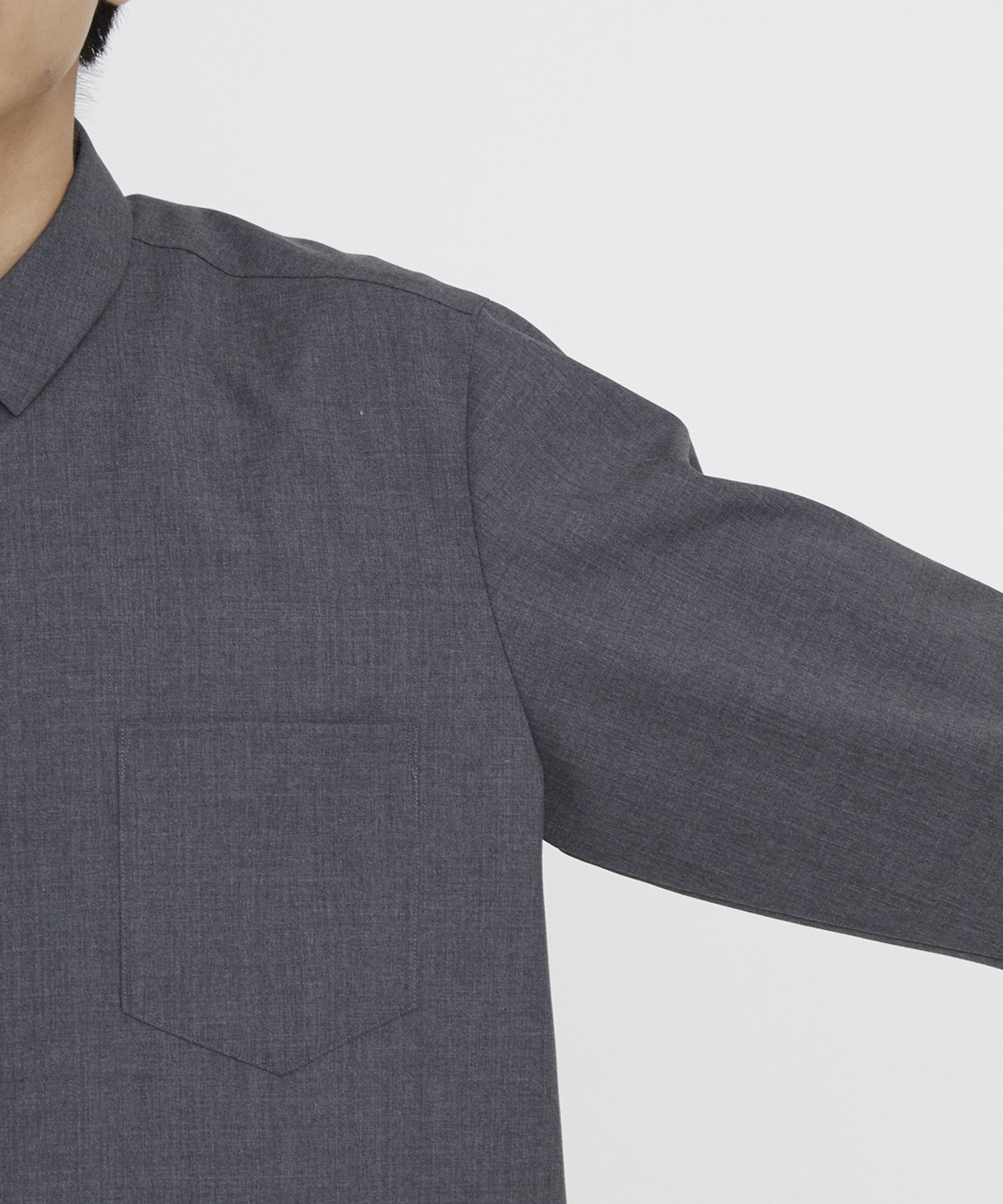 WOOL TROPICAL STANDARD SHIRT | ATON