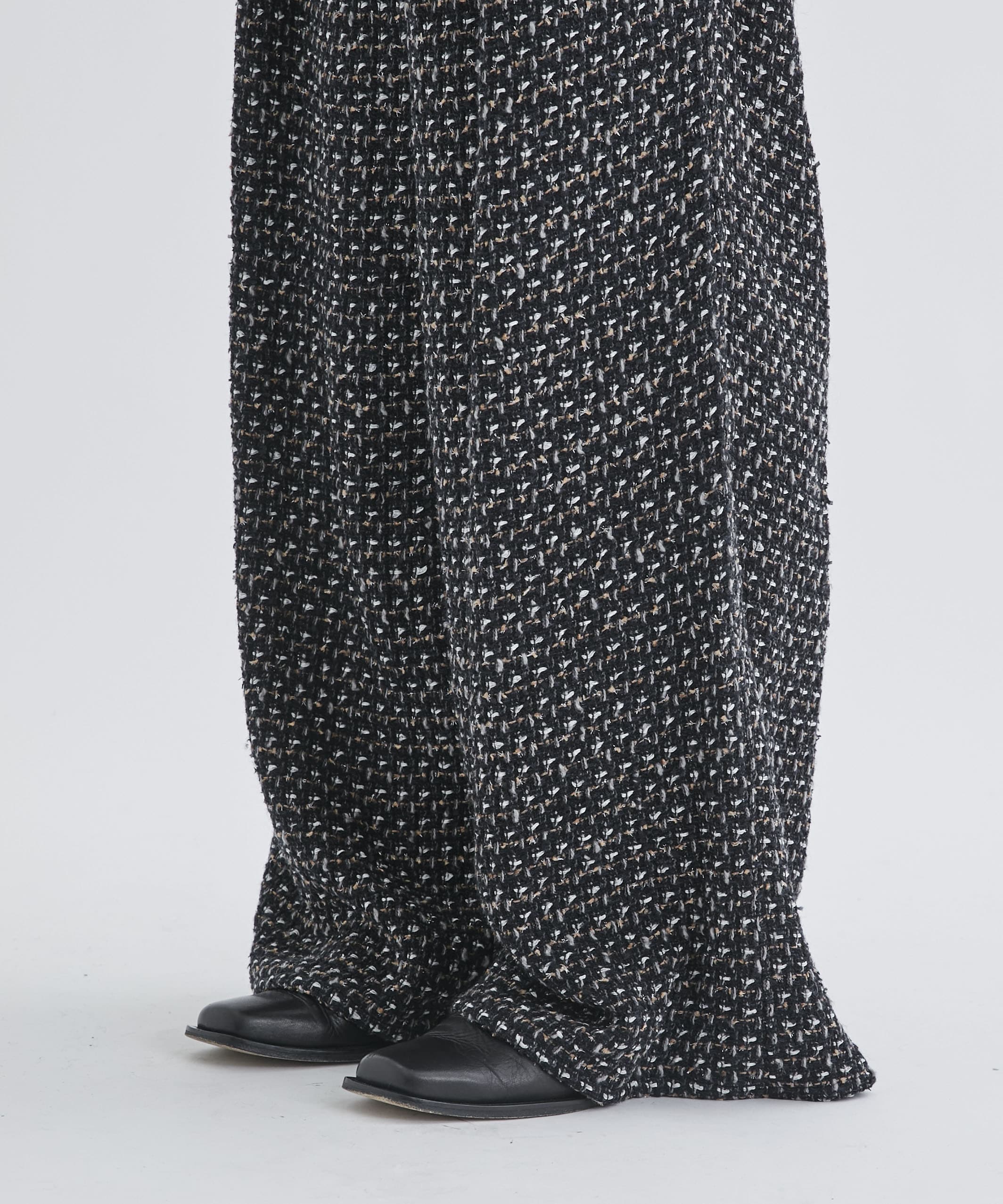 sulvam23aw fancy tweed wide pants新品タグ有り-