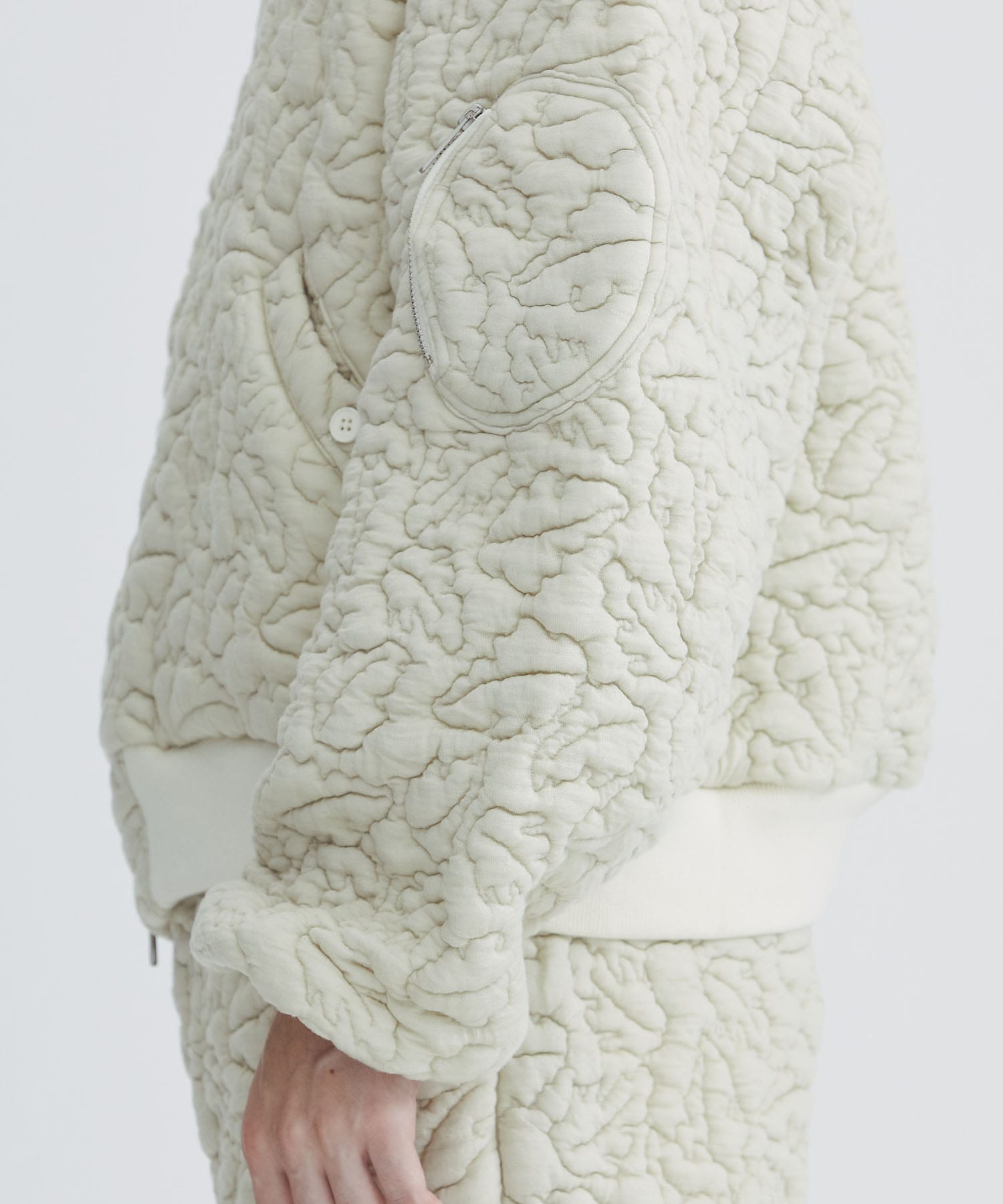 Rosarymoon????Fluffy Jacquard Quilted Coat | www.causus.be