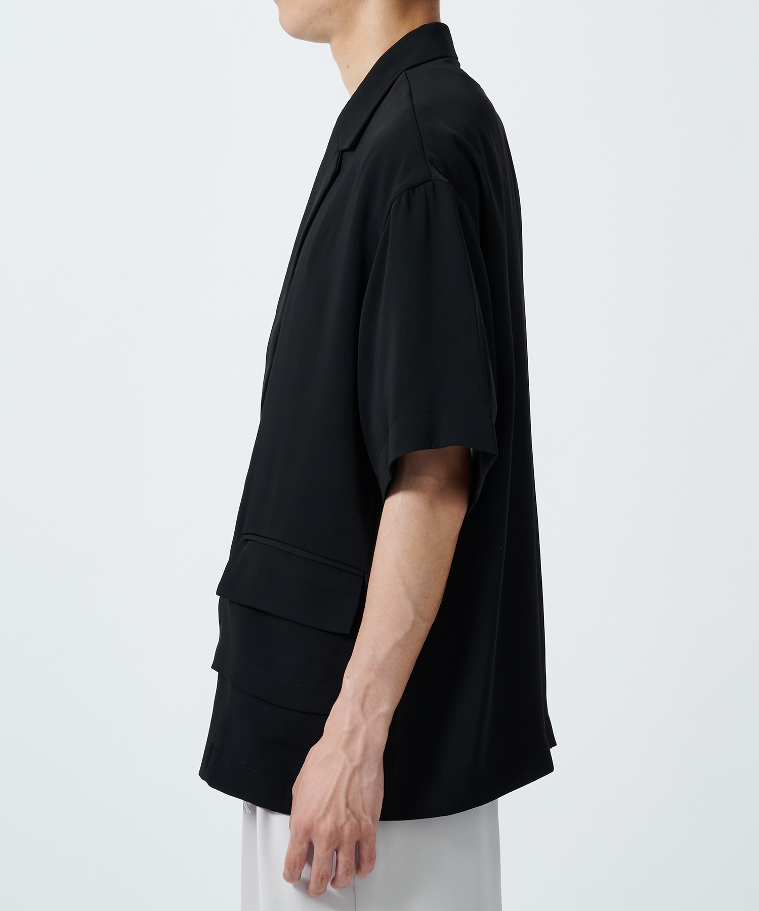 〈別注〉Double Cloth Asymmetrical Short Sleeve Jacket CULLNI