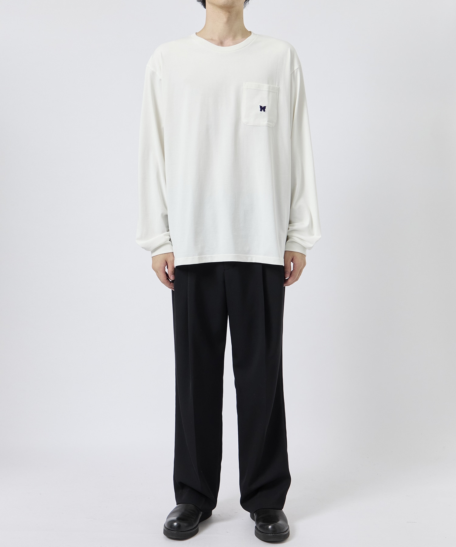 L/S Crew Neck Tee -Poly Jersey- NEEDLES