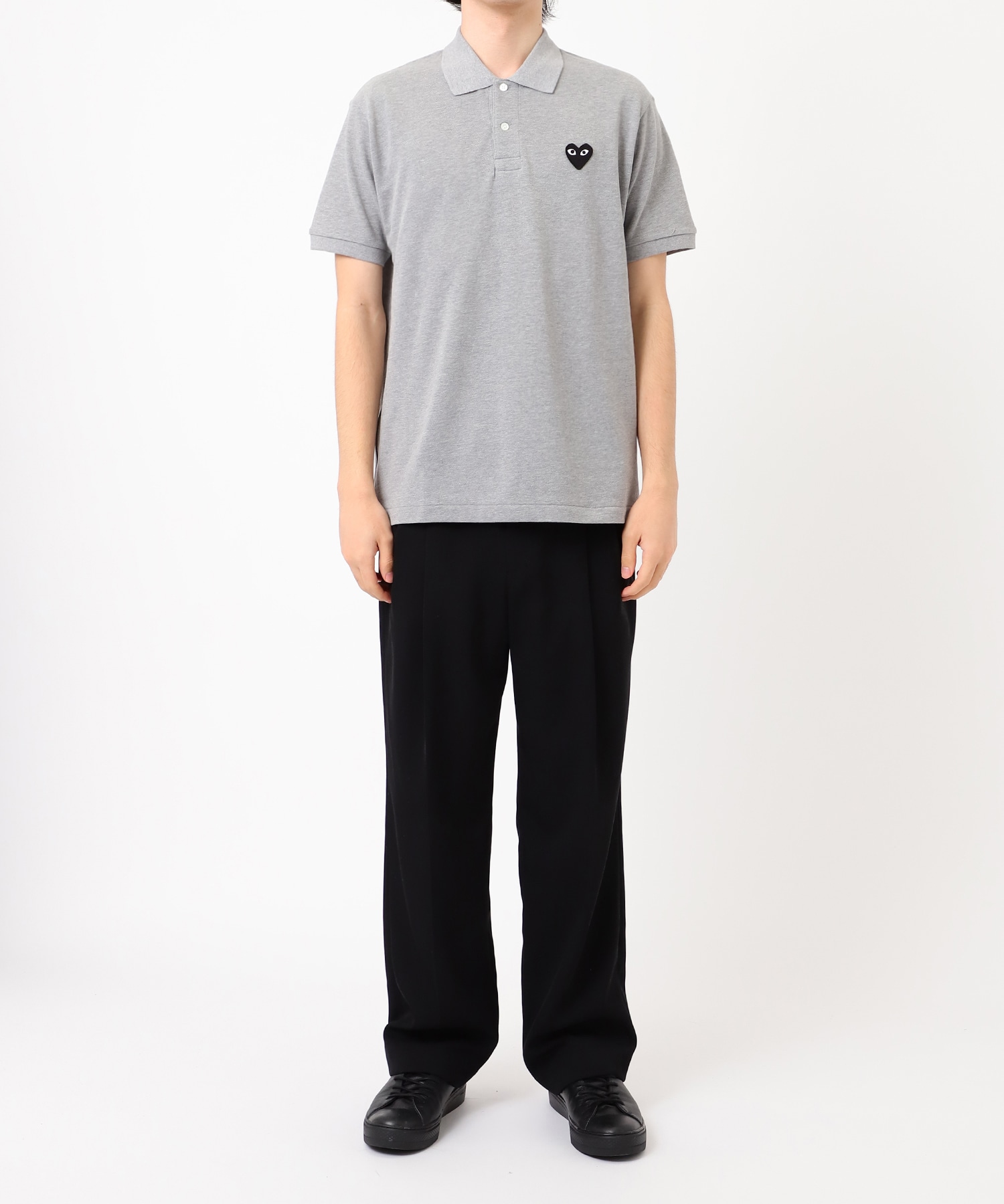 AX-T078-051 Unisex PoloTOP GRAY PLAY COMME des GARCONS