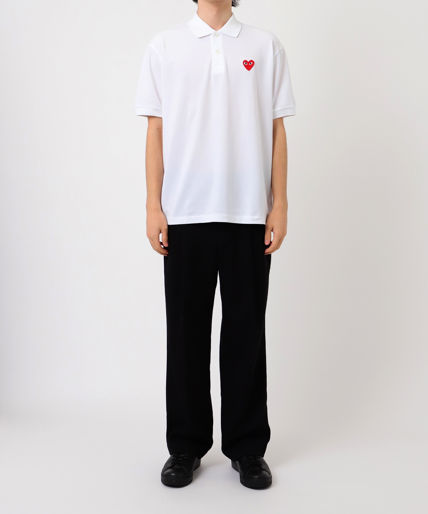 AX-T006-051 Unisex Polo  Black PLAY COMME des GARCONS