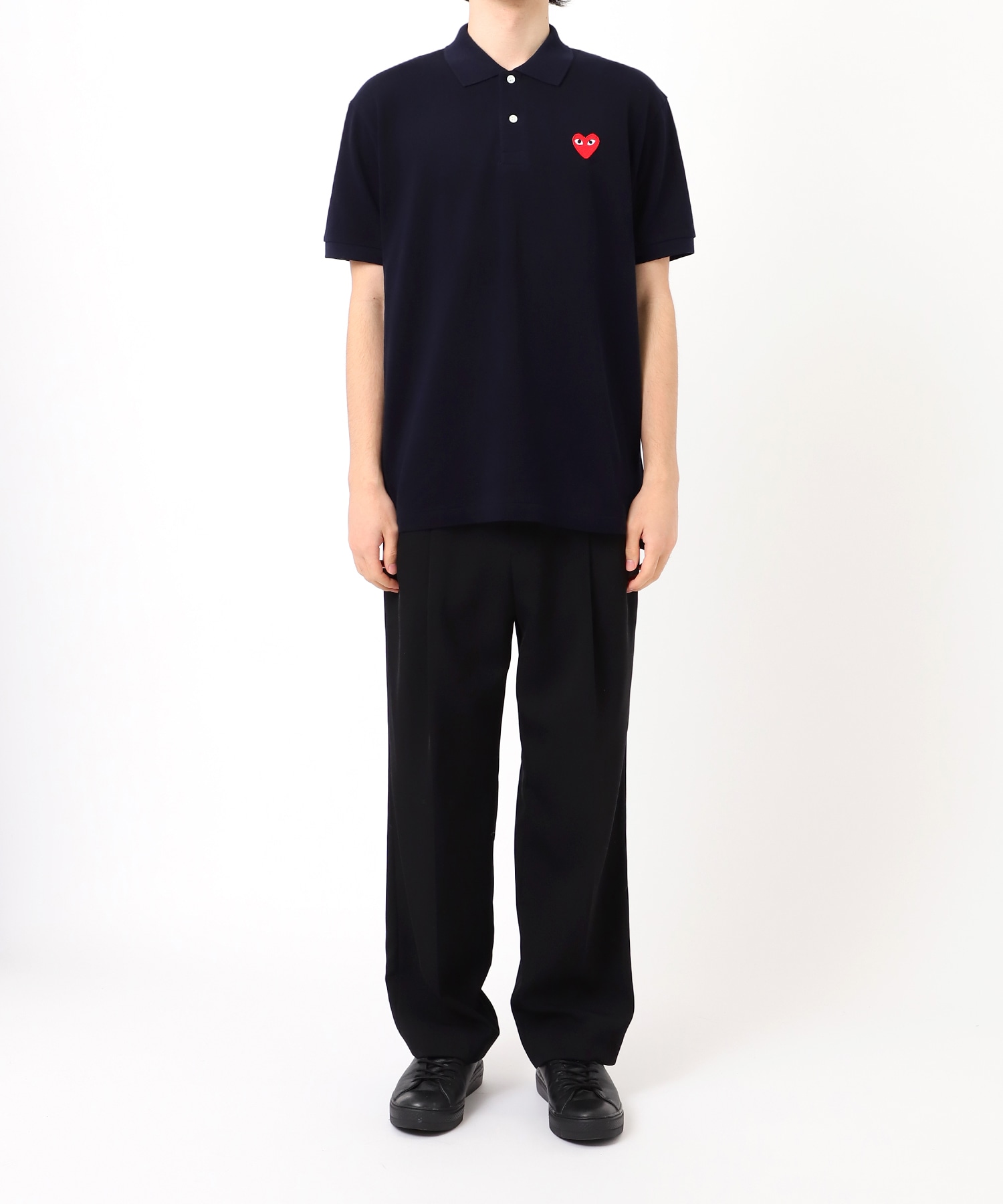 AX-T006-051 Unisex Polo  Black PLAY COMME des GARCONS