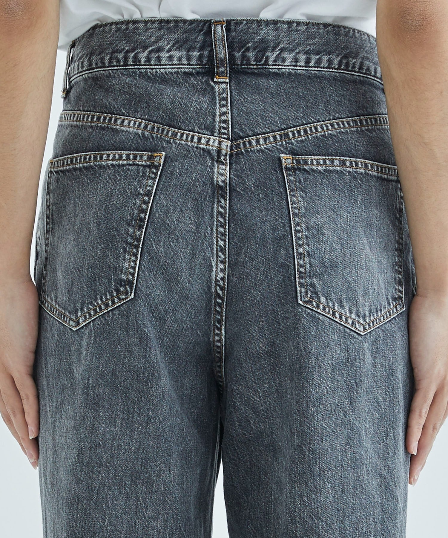 WASHED DENIM WIDE PANTS JOHN LAWRENCE SULLIVAN